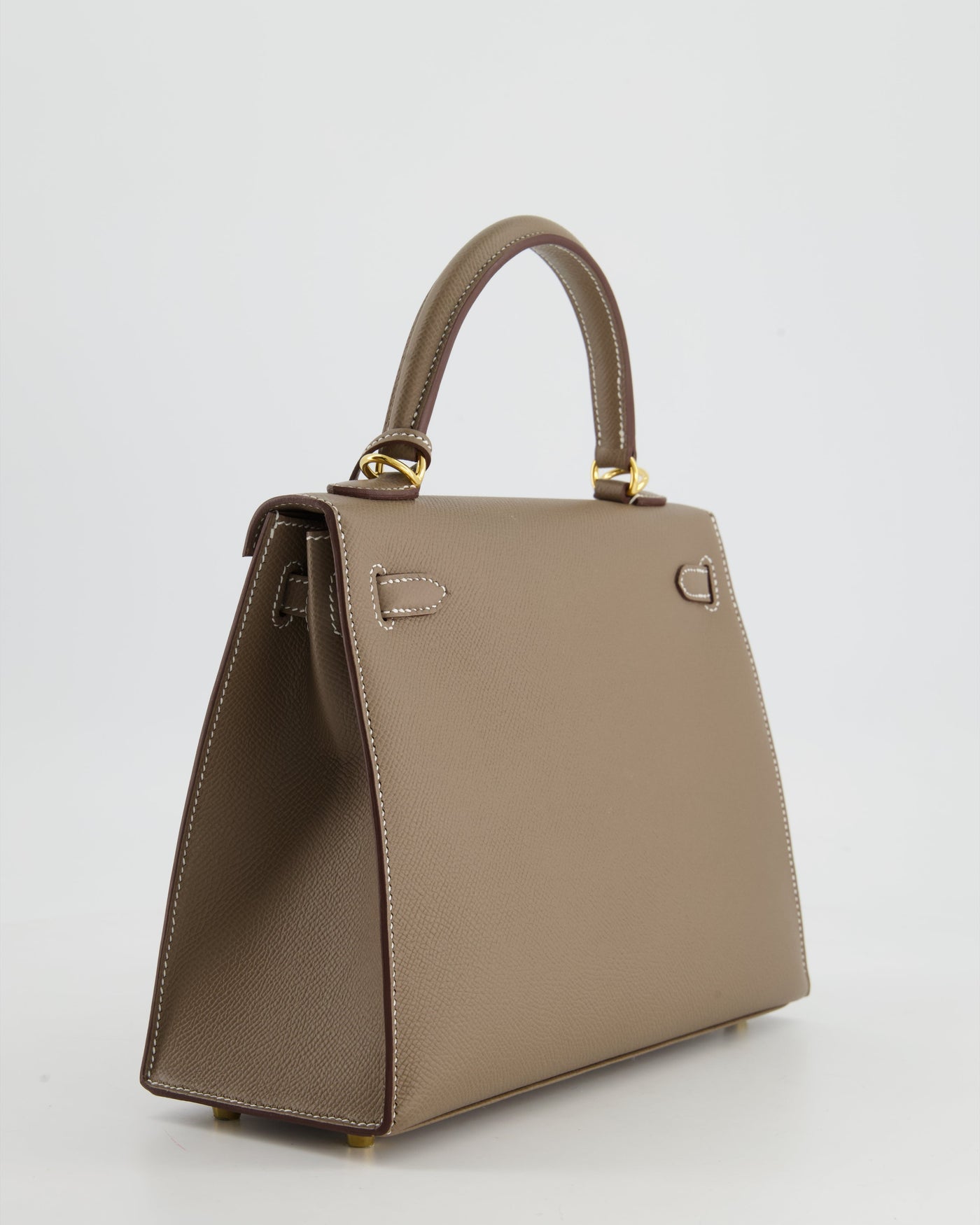 Hermes Kelly 25 Sellier Bag in Etoupe Epsom Leather and Gold Hardware - Product Image 8