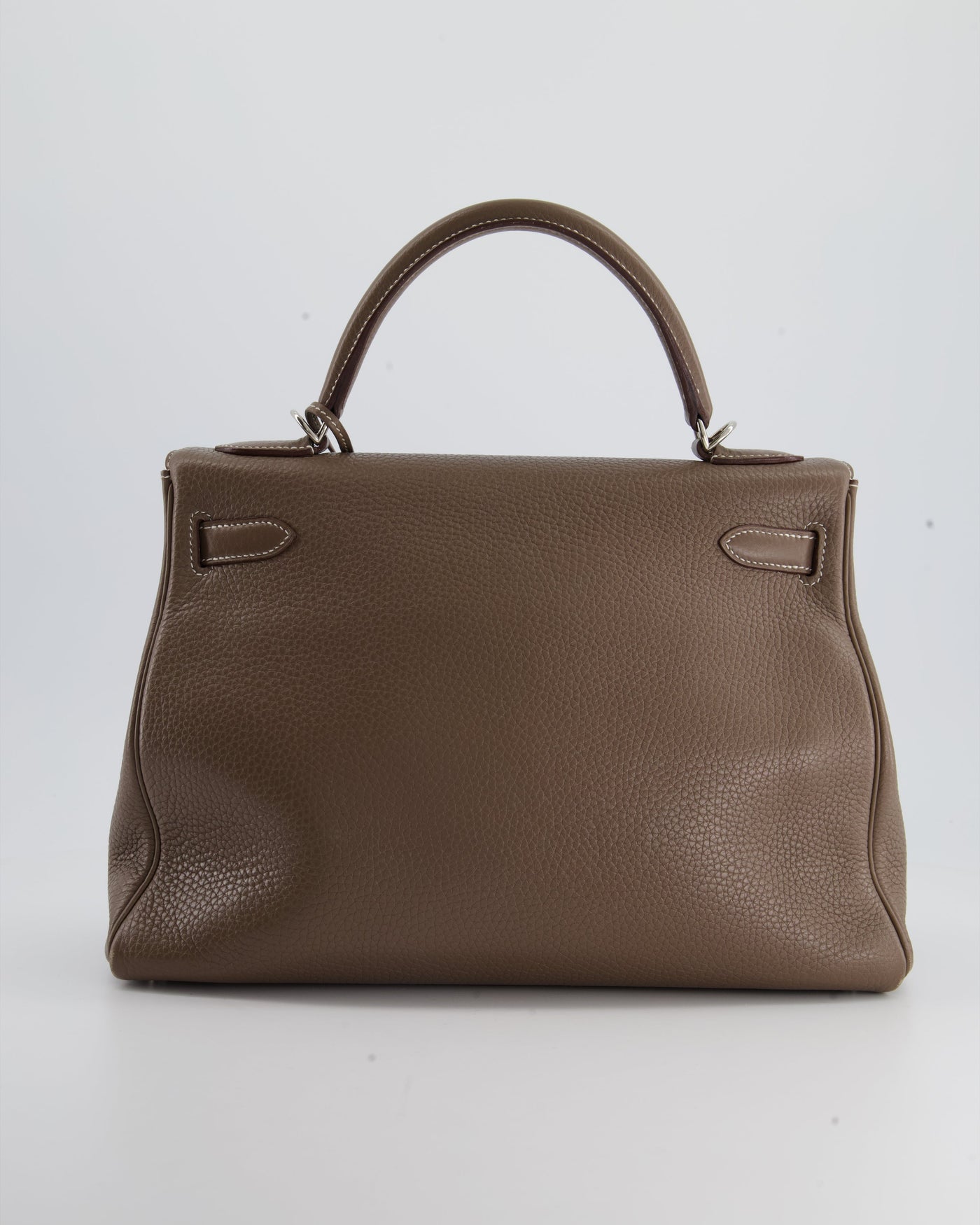 Hermes Kelly 32 Retourne Bag in Etoupe Clemence Leather with Palladium Hardware - Product Image 5