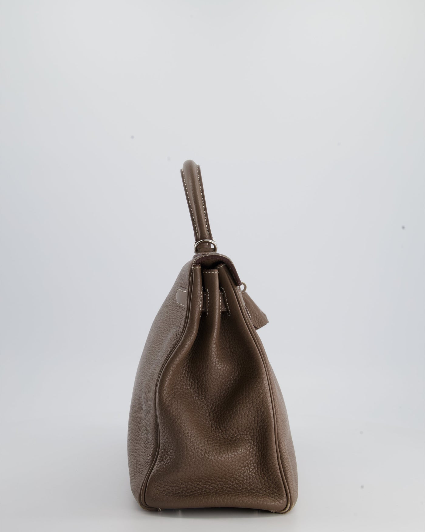 Hermes Kelly 32 Retourne Bag in Etoupe Clemence Leather with Palladium Hardware - Product Image 9