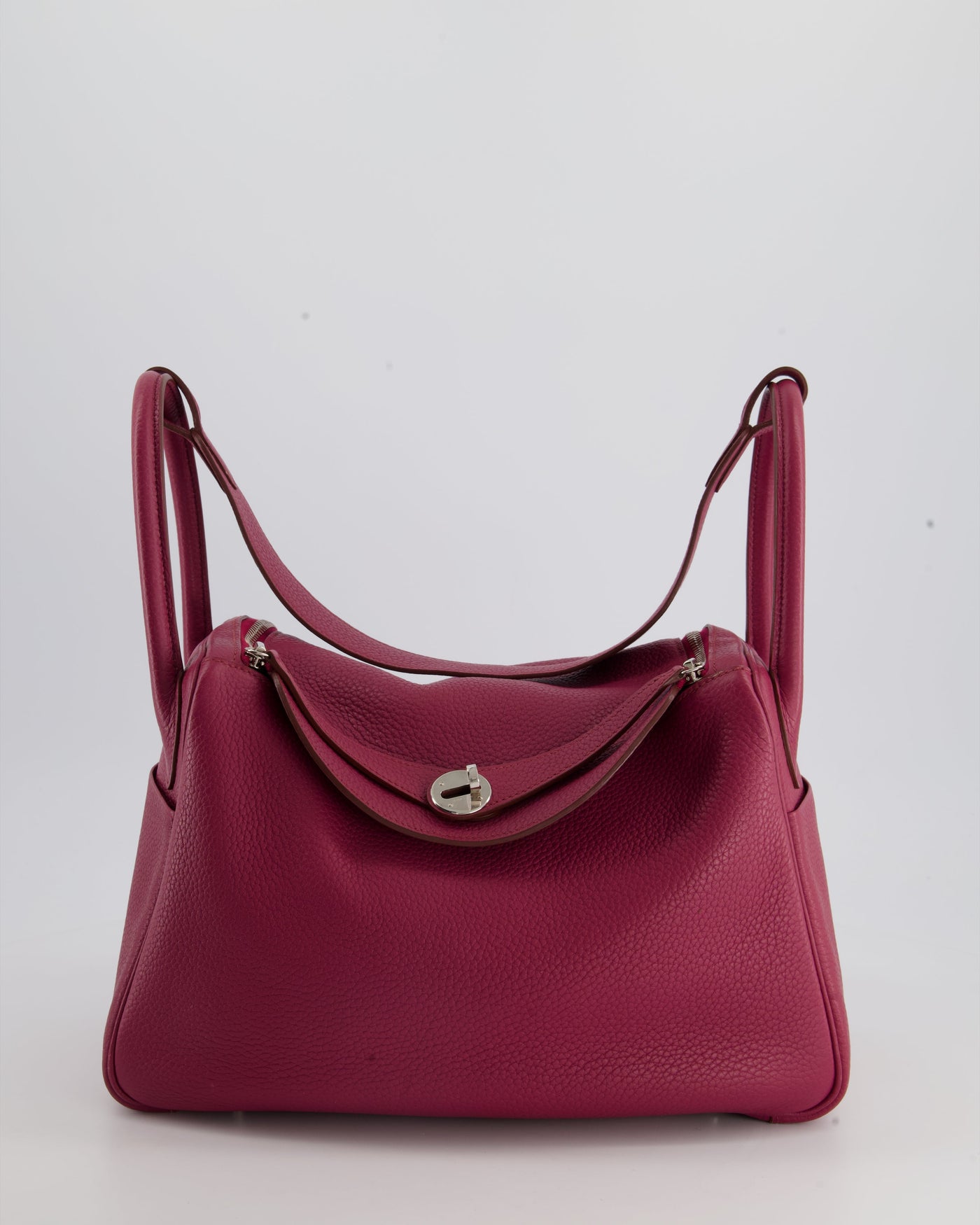 Hermes Lindy Bag 30cm in Rouge Galance in Togo Leather with Palladium Hardware - Product Image 2