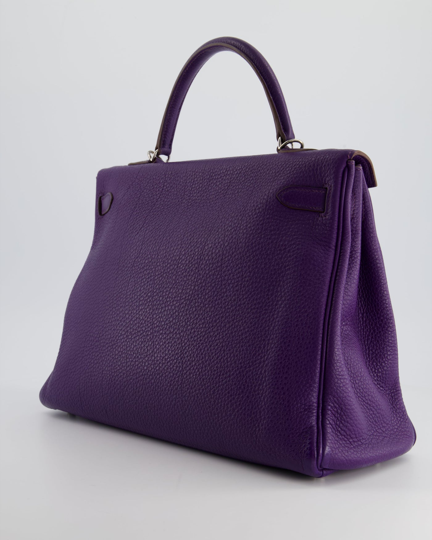 Hermes Kelly 35 Retourne Bag in Iris Togo Leather with Palladium Hardware - Product Image 11