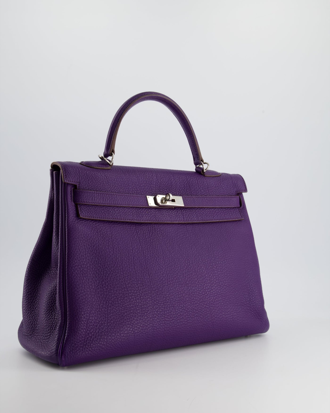 Hermes Kelly 35 Retourne Bag in Iris Togo Leather with Palladium Hardware - Product Image 6