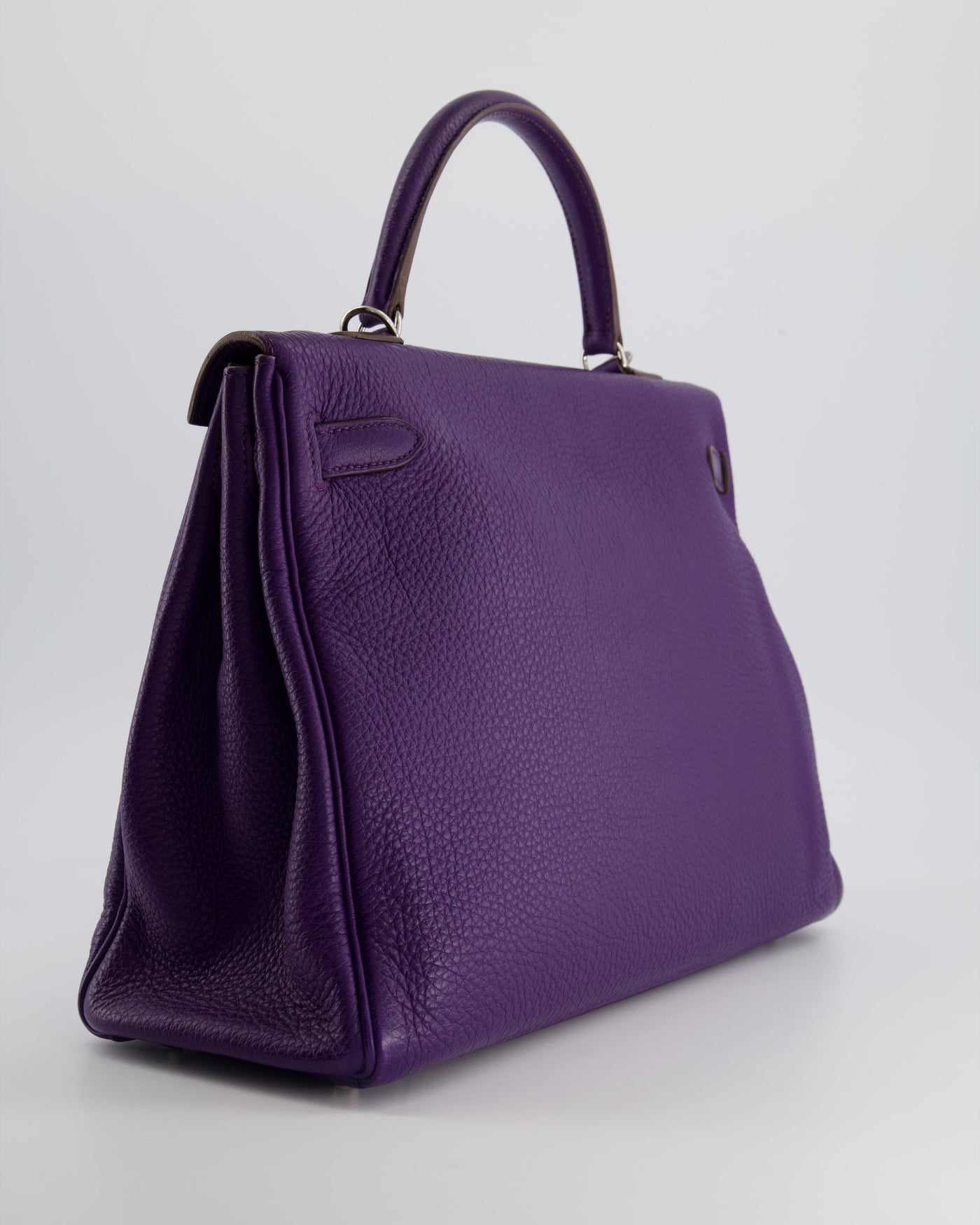 Hermes Kelly 35 Retourne Bag in Iris Togo Leather with Palladium Hardware - Product Image 9