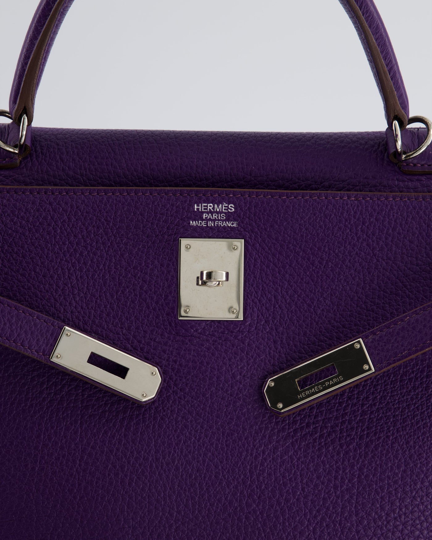 Hermes Kelly 35 Retourne Bag in Iris Togo Leather with Palladium Hardware - Product Image 17