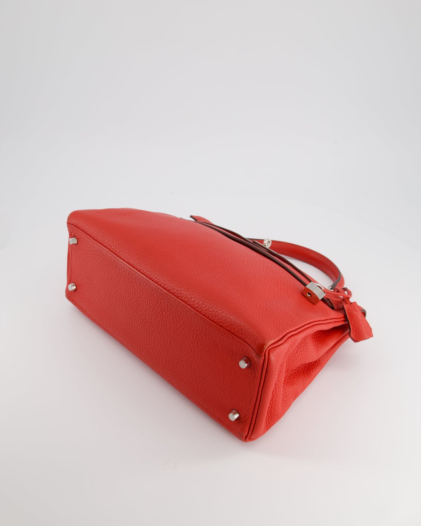 Hermes Kelly 32 Retourne Bag in Geranium Togo Leather and Palladium Hardware - Product Image 21
