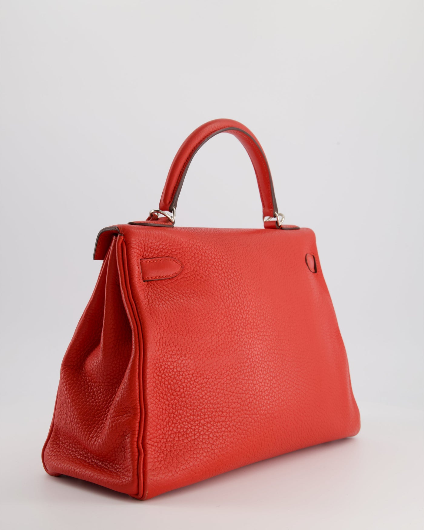 Hermes Kelly 32 Retourne Bag in Geranium Togo Leather and Palladium Hardware - Product Image 7