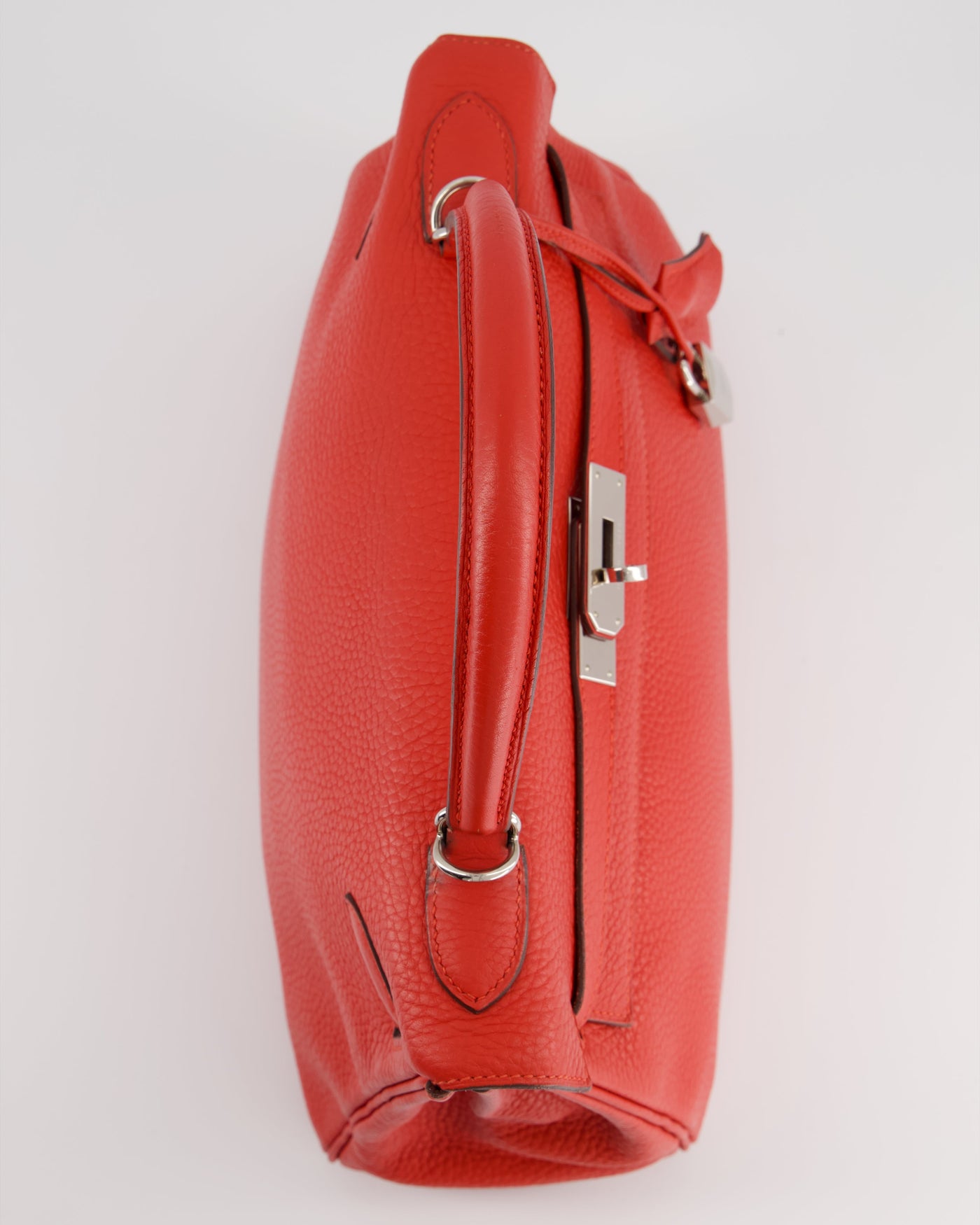 Hermes Kelly 32 Retourne Bag in Geranium Togo Leather and Palladium Hardware - Product Image 16