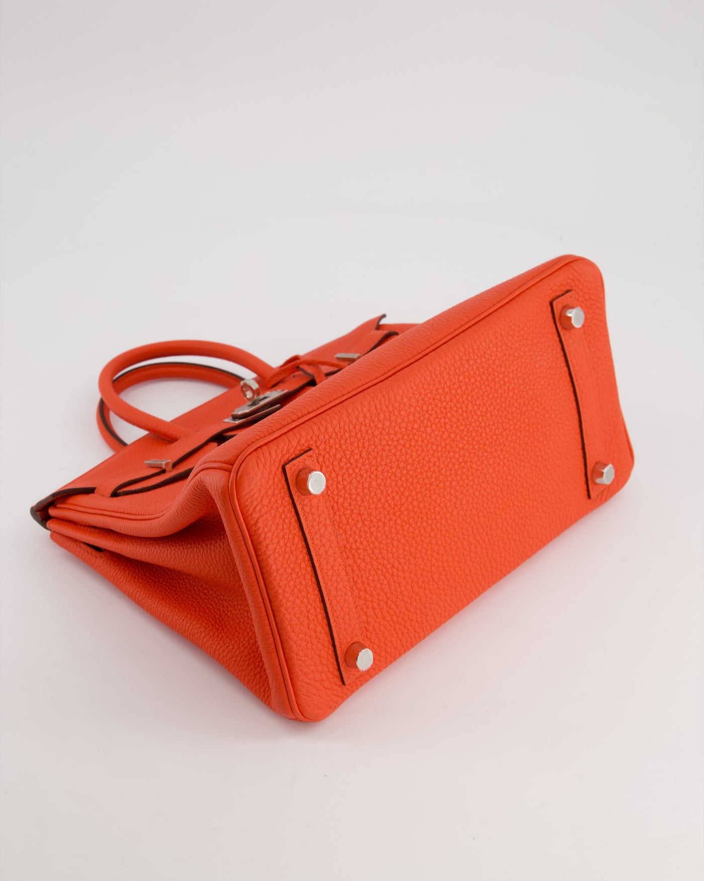 Hermes Birkin 25 Retourne Bag in Capucine Togo Leather and Palladium Hardware - Product Image 20