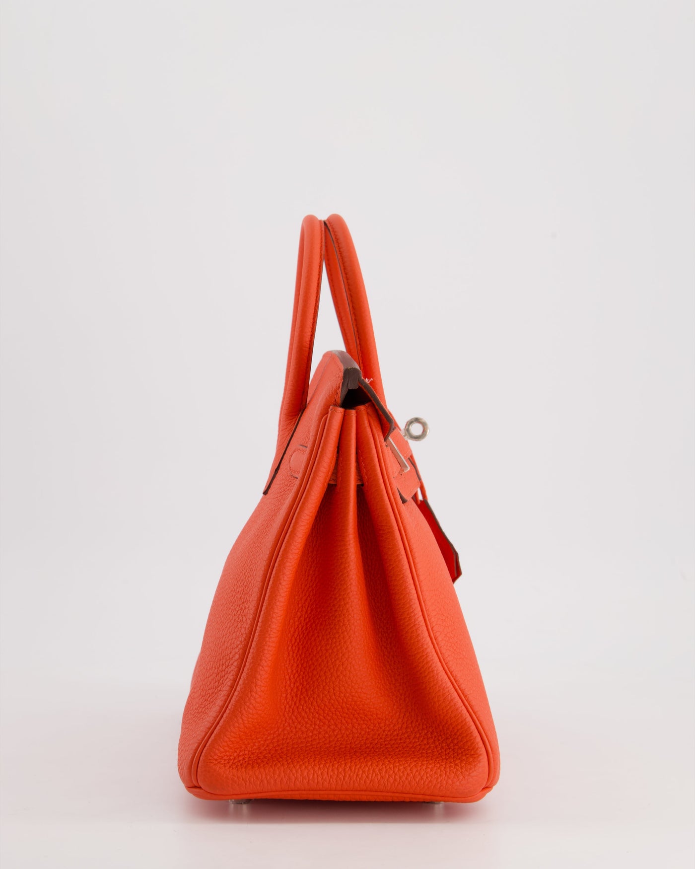Hermes Birkin 25 Retourne Bag in Capucine Togo Leather and Palladium Hardware - Product Image 6