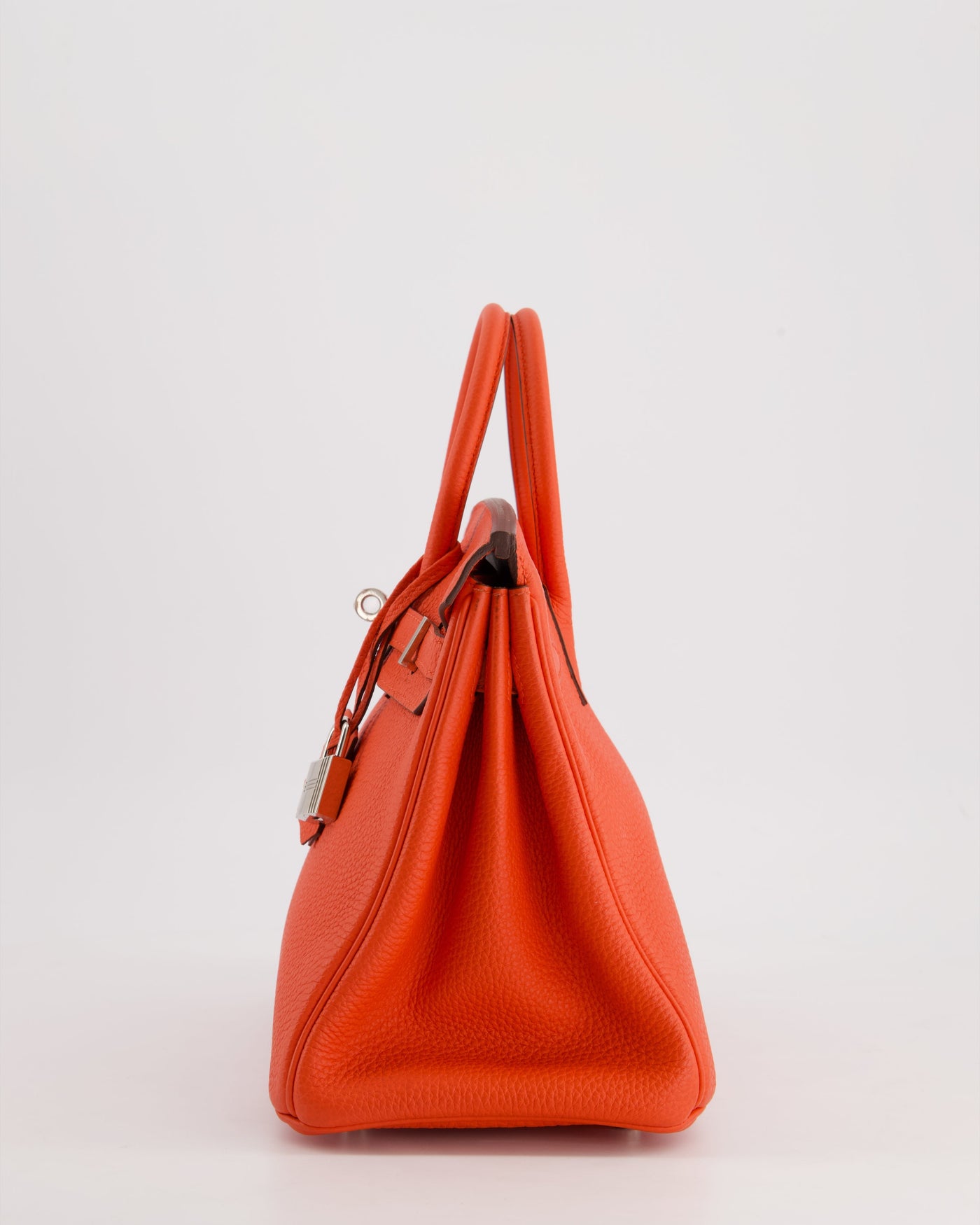 Hermes Birkin 25 Retourne Bag in Capucine Togo Leather and Palladium Hardware - Product Image 10