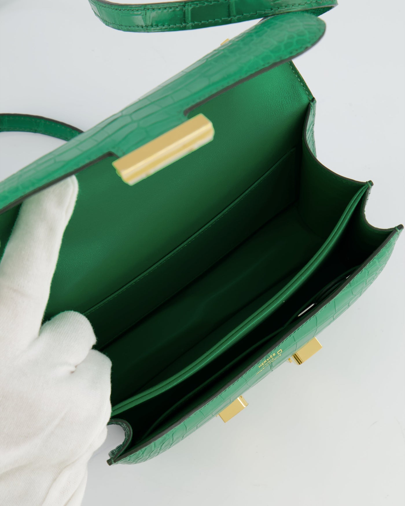 *STORE FRESH* Hermes Constance III 18 Bag in Cactus Alligator Mississippiensis Leather with Gold Hardware - Product Image 16