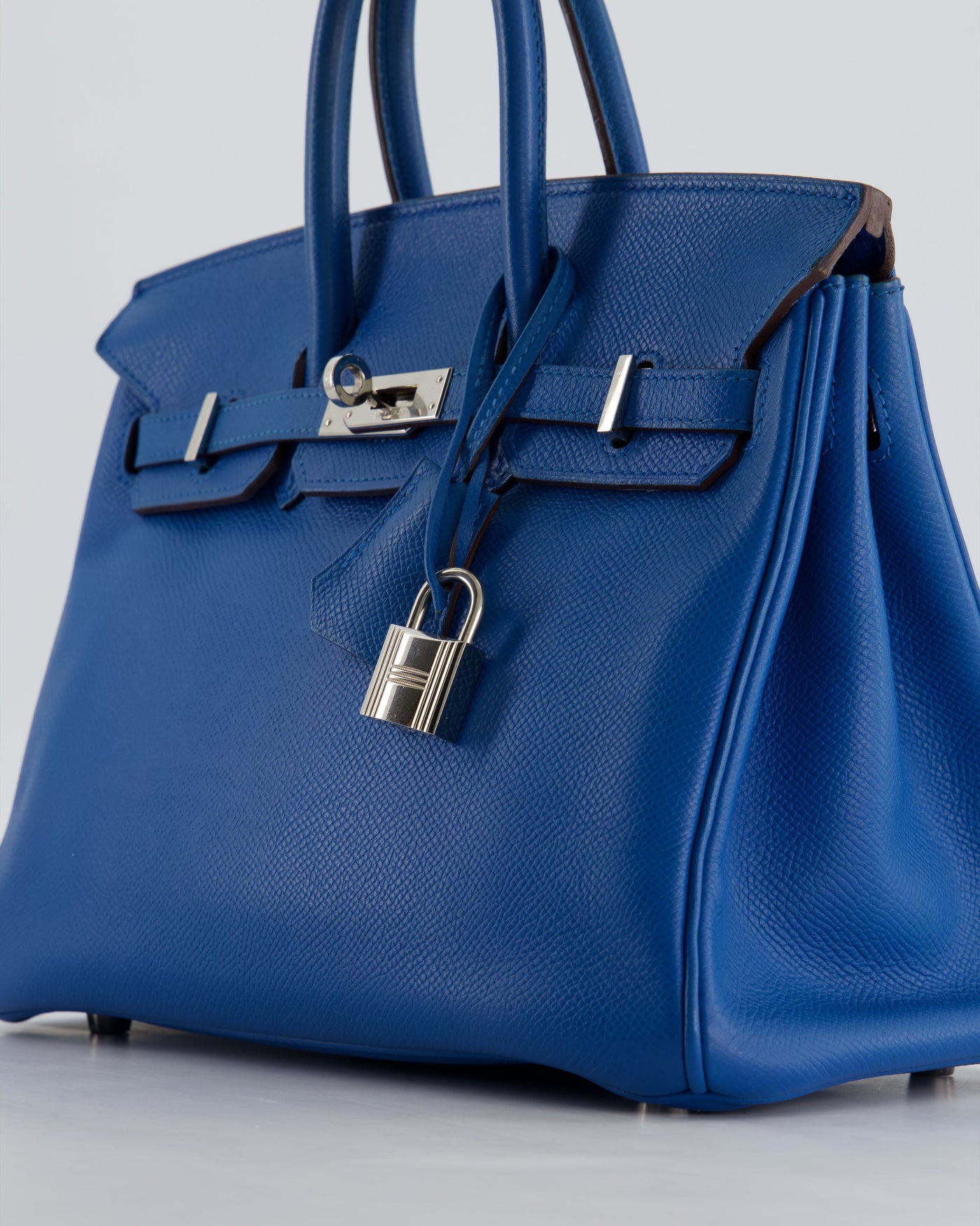 Hermes Birkin 25 Retourne Bag in Bleu De Galice Epsom Leather with Palladium Hardware - Product Image 15