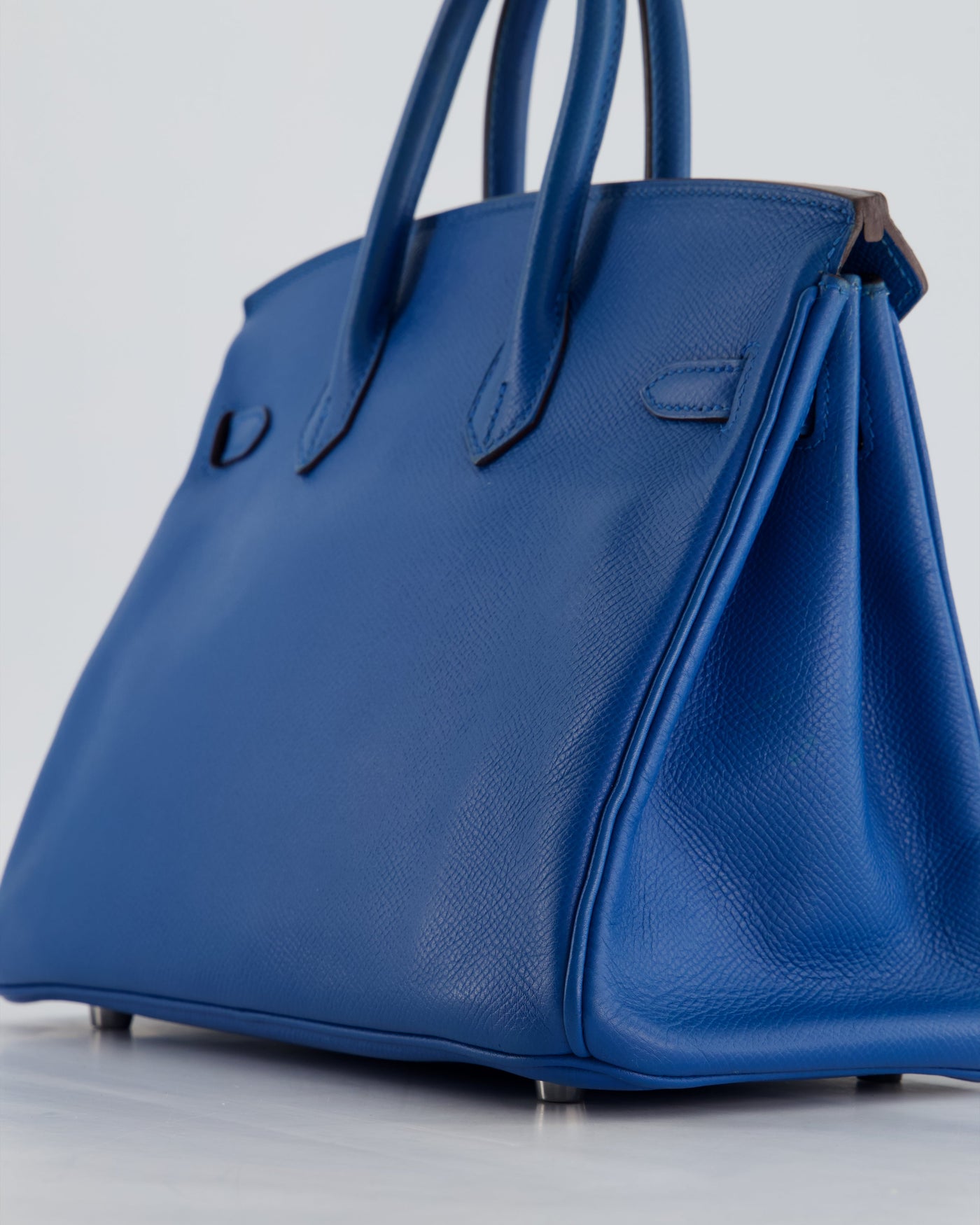 Hermes Birkin 25 Retourne Bag in Bleu De Galice Epsom Leather with Palladium Hardware - Product Image 16