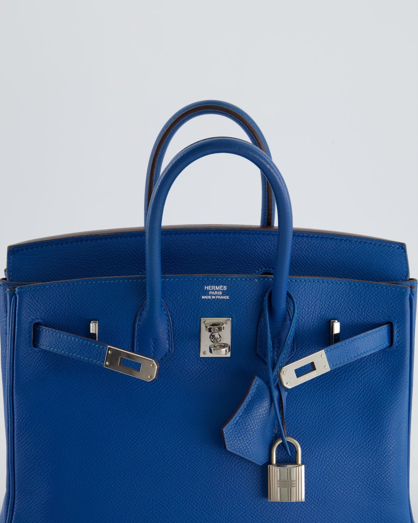Hermes Birkin 25 Retourne Bag in Bleu De Galice Epsom Leather with Palladium Hardware - Product Image 19