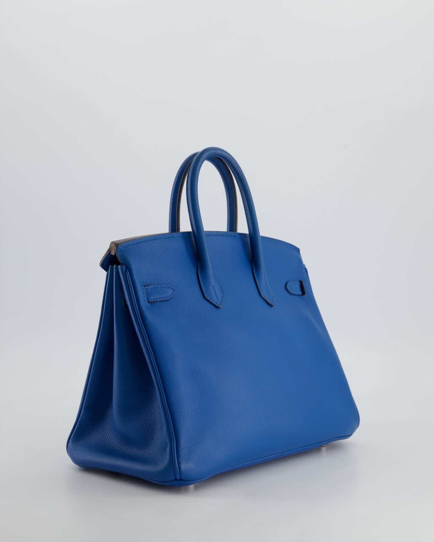 Hermes Birkin 25 Retourne Bag in Bleu De Galice Epsom Leather with Palladium Hardware - Product Image 11