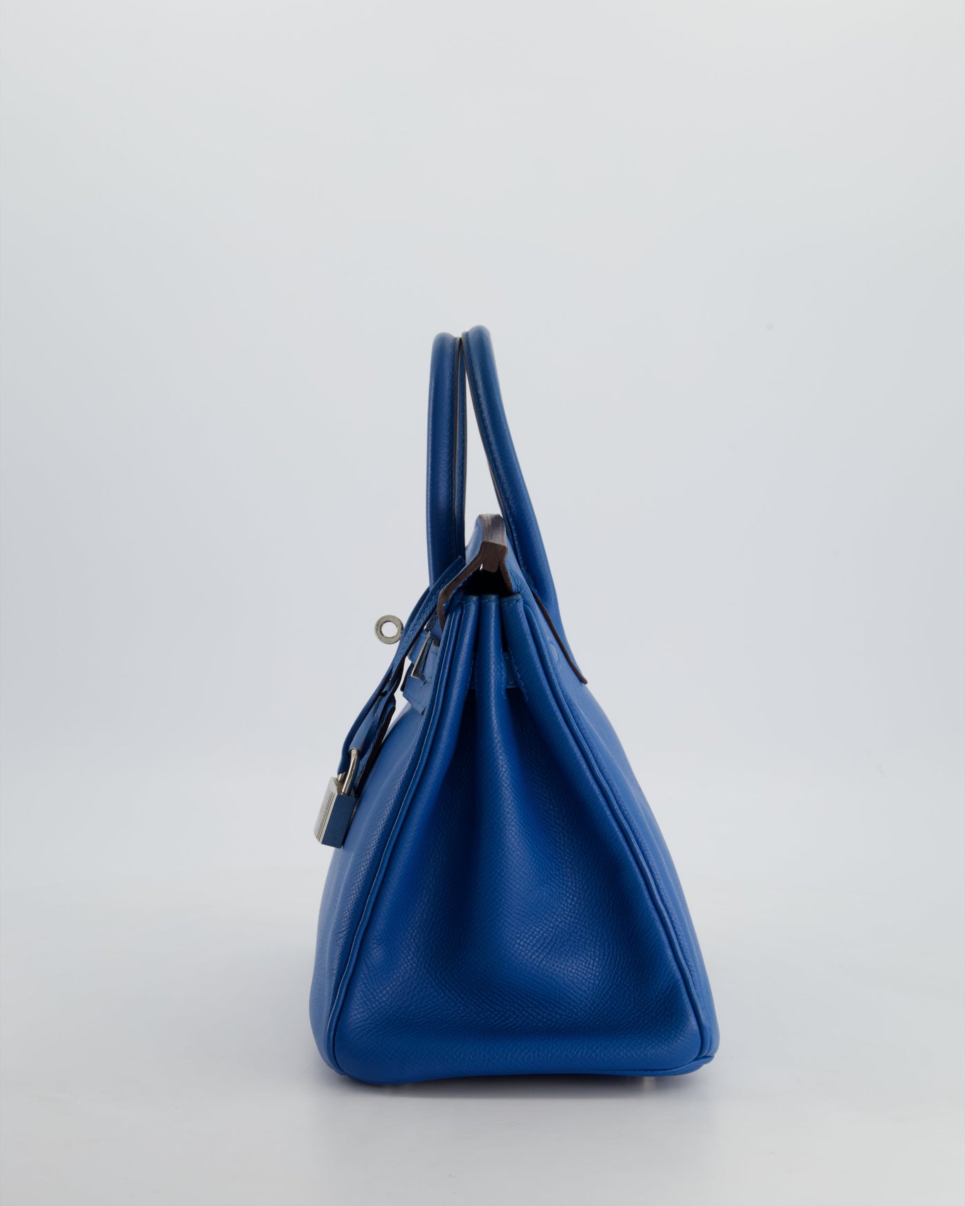 Hermes Birkin 25 Retourne Bag in Bleu De Galice Epsom Leather with Palladium Hardware - Product Image 12