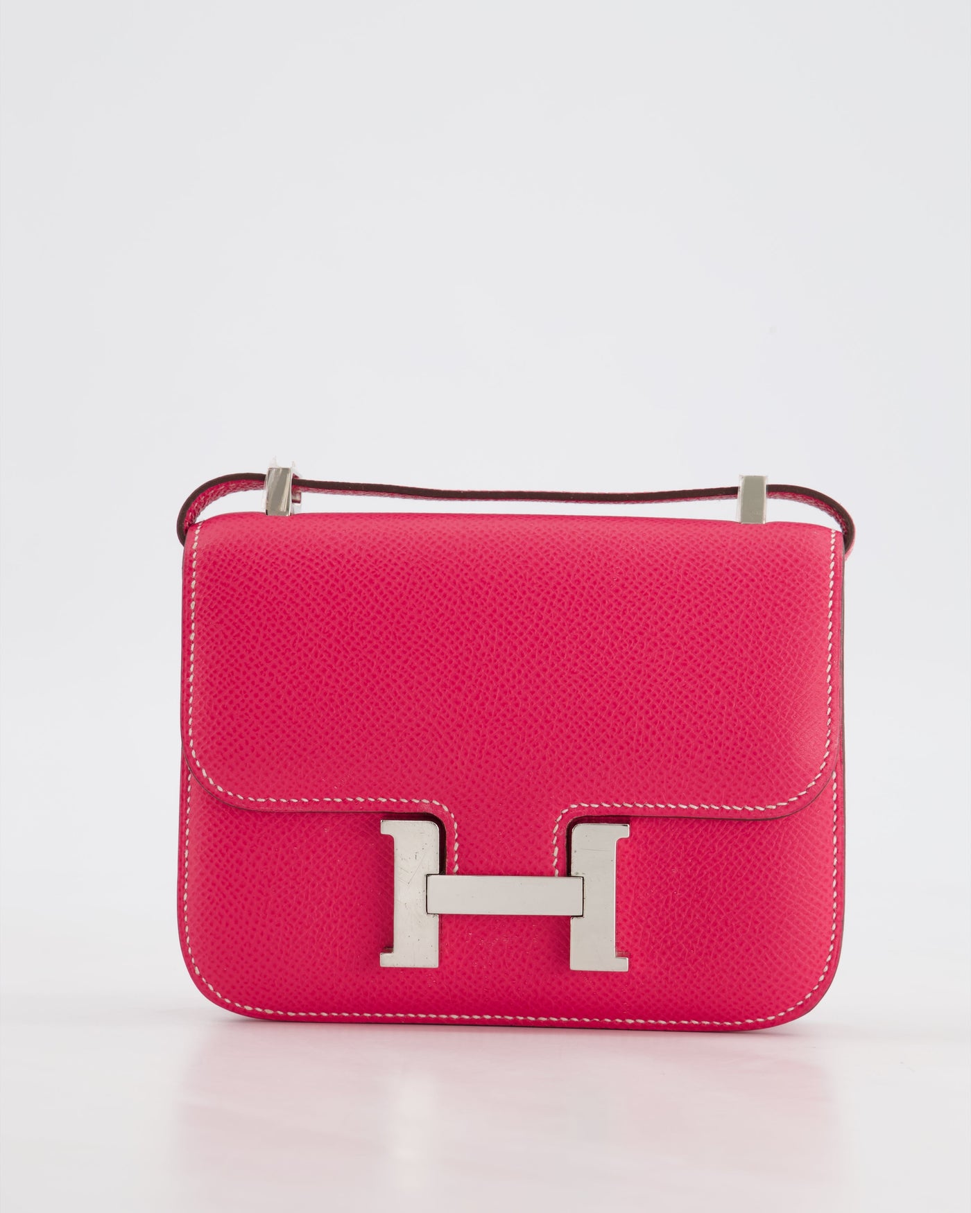 *RARE HOT* Hermes Constance II Micro Bag in Rose Tyrien Epsom Leather with Palladium Hardware - Product Image 11