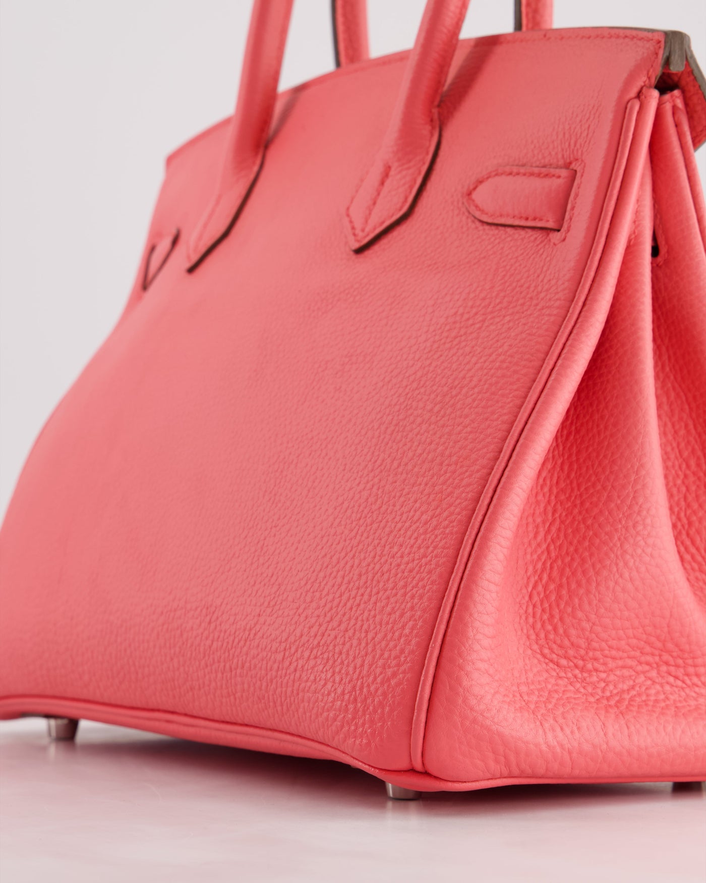 Hermes Birkin 30cm Retourne Bag in Rose Lipstick Togo Leather and Palladium Hardware - Product Image 11