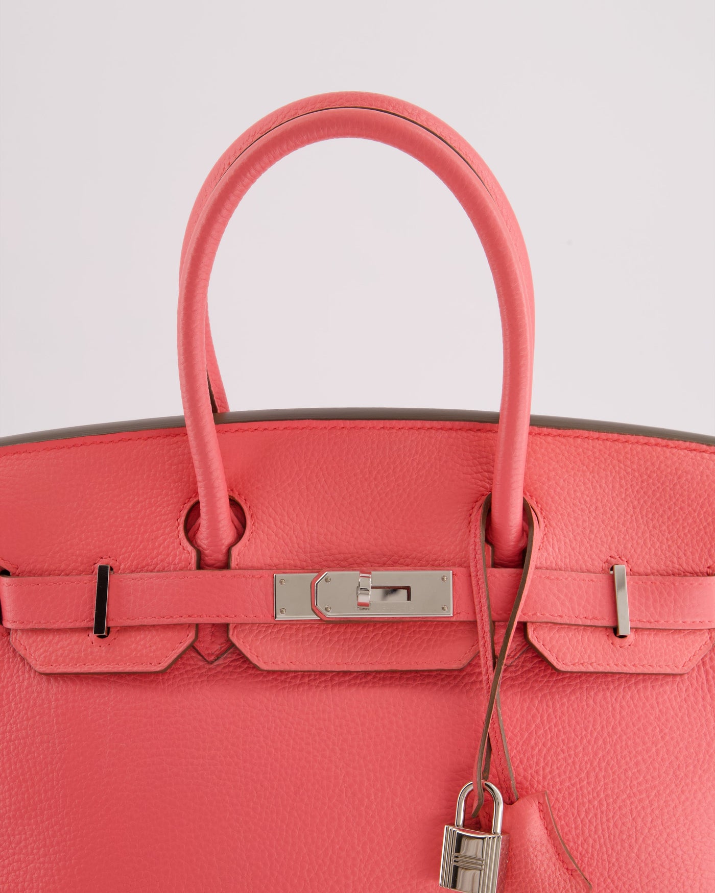 Hermes Birkin 30cm Retourne Bag in Rose Lipstick Togo Leather and Palladium Hardware - Product Image 14