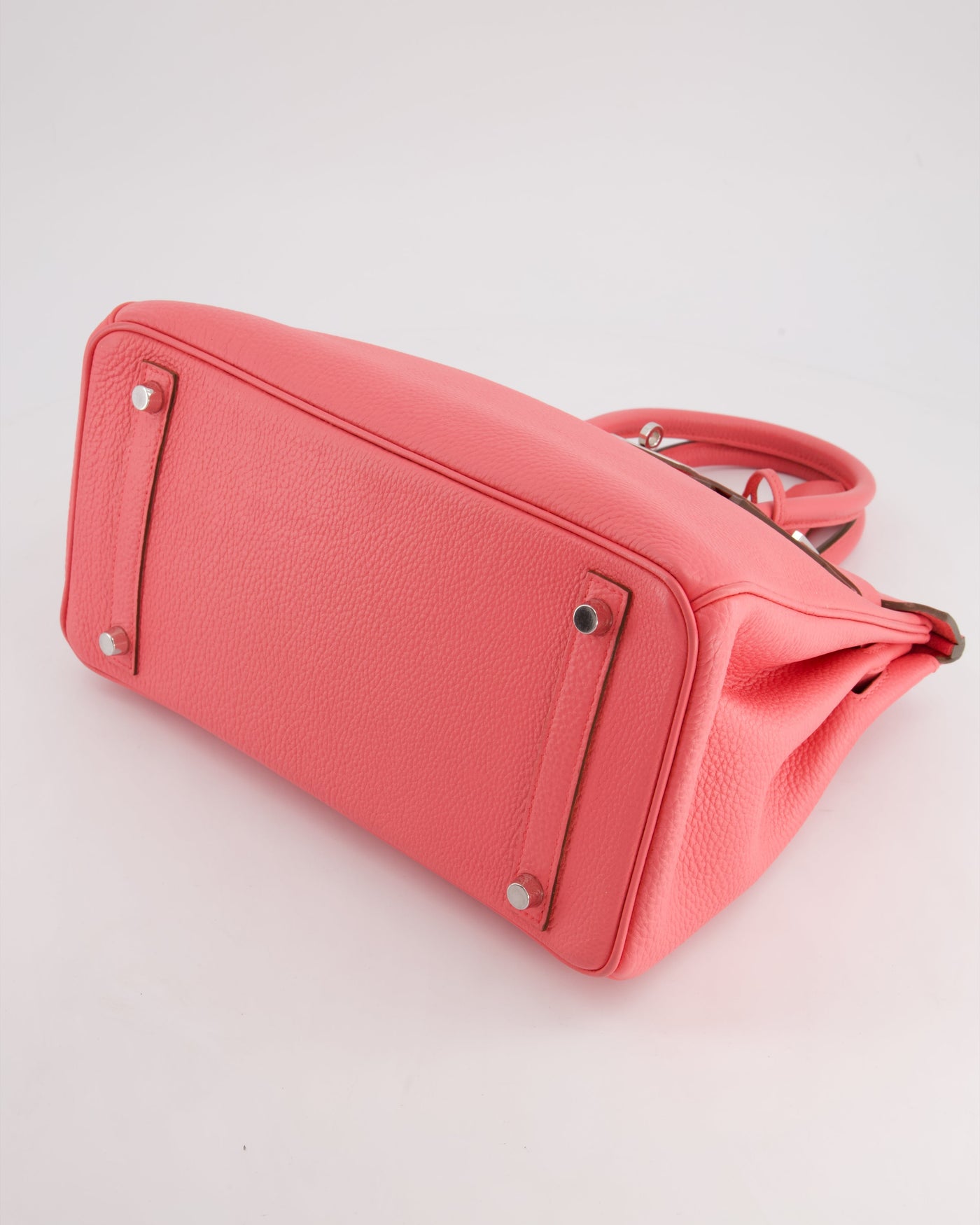 Hermes Birkin 30cm Retourne Bag in Rose Lipstick Togo Leather and Palladium Hardware - Product Image 19
