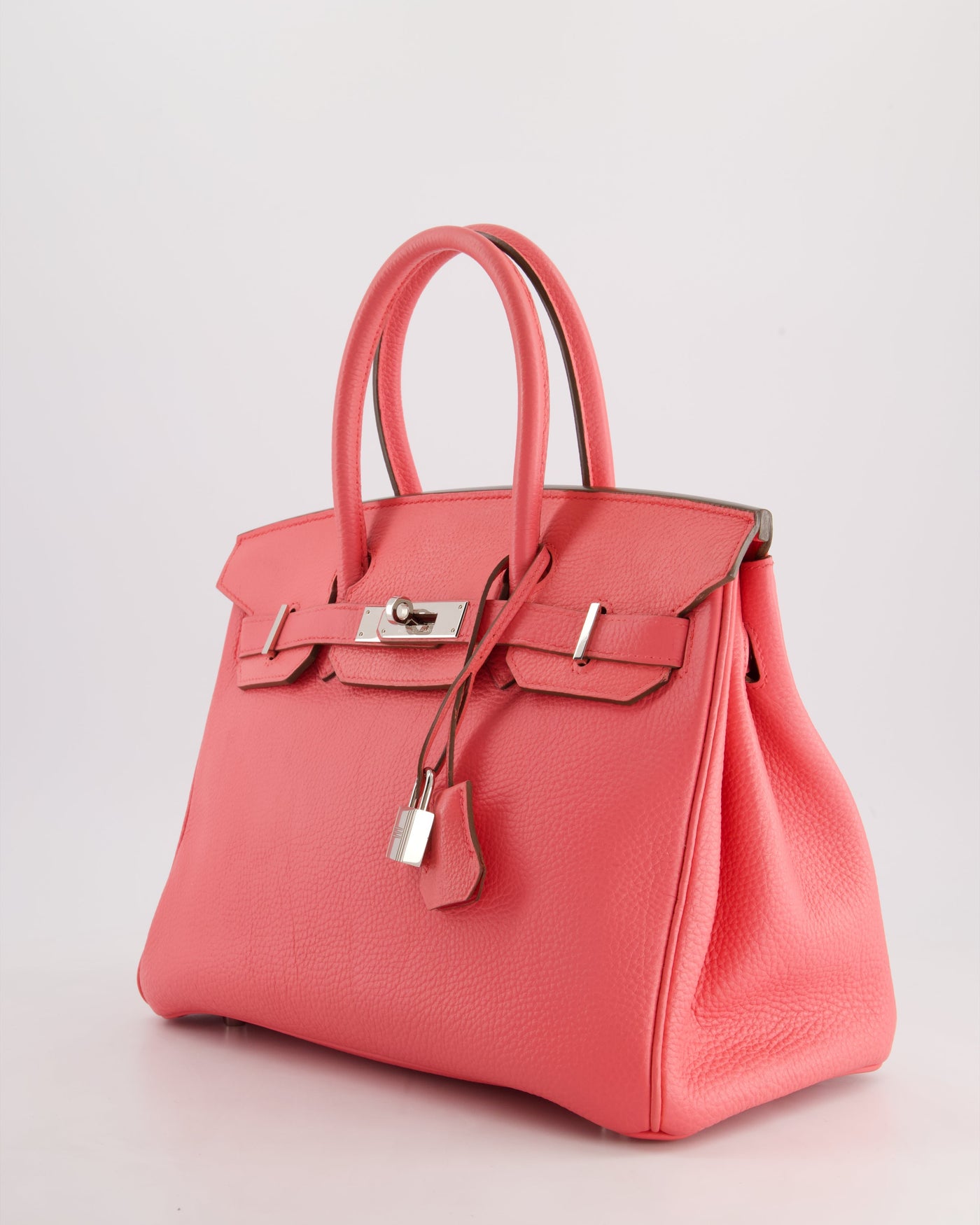 Hermes Birkin 30cm Retourne Bag in Rose Lipstick Togo Leather and Palladium Hardware - Product Image 8