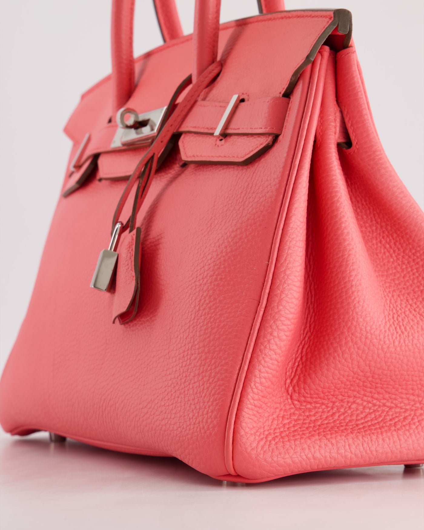 Hermes Birkin 30cm Retourne Bag in Rose Lipstick Togo Leather and Palladium Hardware - Product Image 10