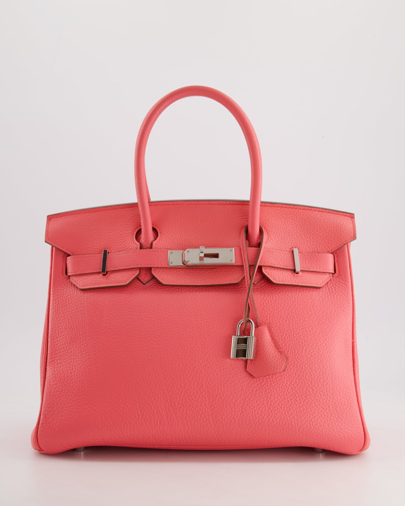 Hermes Birkin 30cm Retourne Bag in Rose Lipstick Togo Leather and Palladium Hardware | Studio Nafay