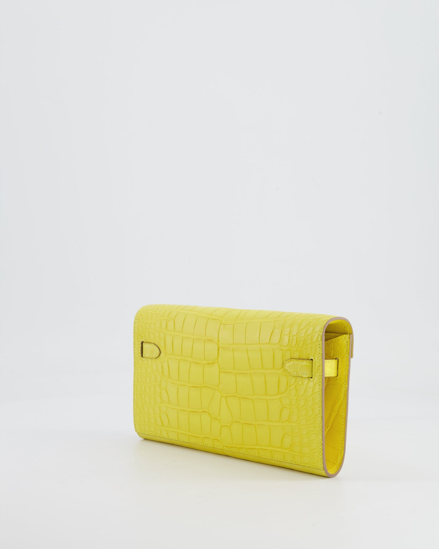 *RARE* Hermes Kelly To Go Bag in Jaune Mimosa Alligator Mississippiensis Leather with Gold Hardware - Product Image 5