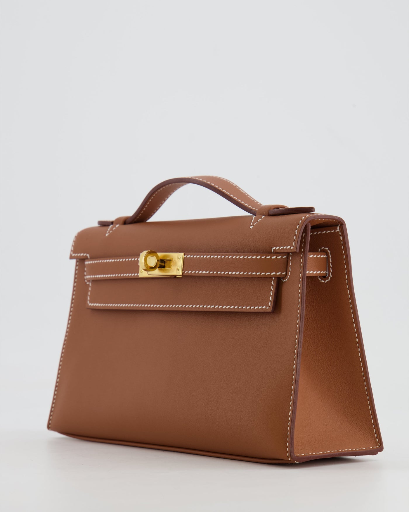 *RARE* Hermes Mini Kelly Pochette Bag in Gold Swift Leather with Gold Hardware - Product Image 12