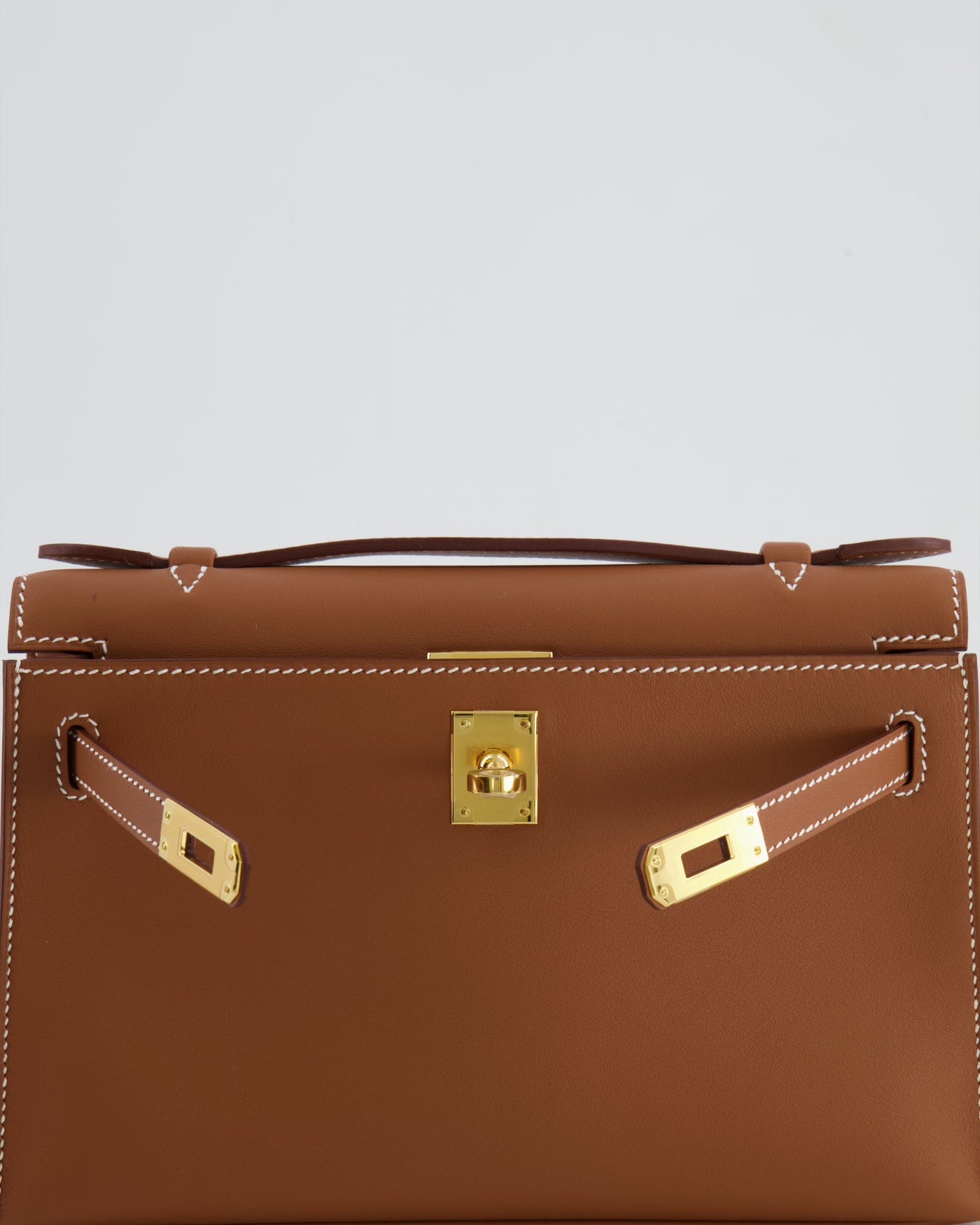 *RARE* Hermes Mini Kelly Pochette Bag in Gold Swift Leather with Gold Hardware - Product Image 15