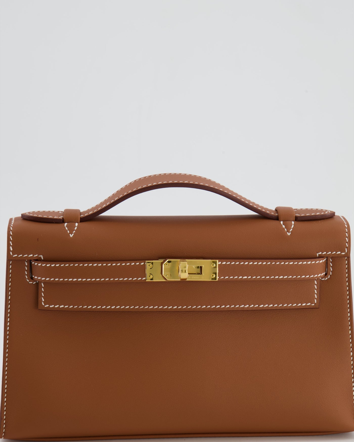 *RARE* Hermes Mini Kelly Pochette Bag in Gold Swift Leather with Gold Hardware - Product Image 16