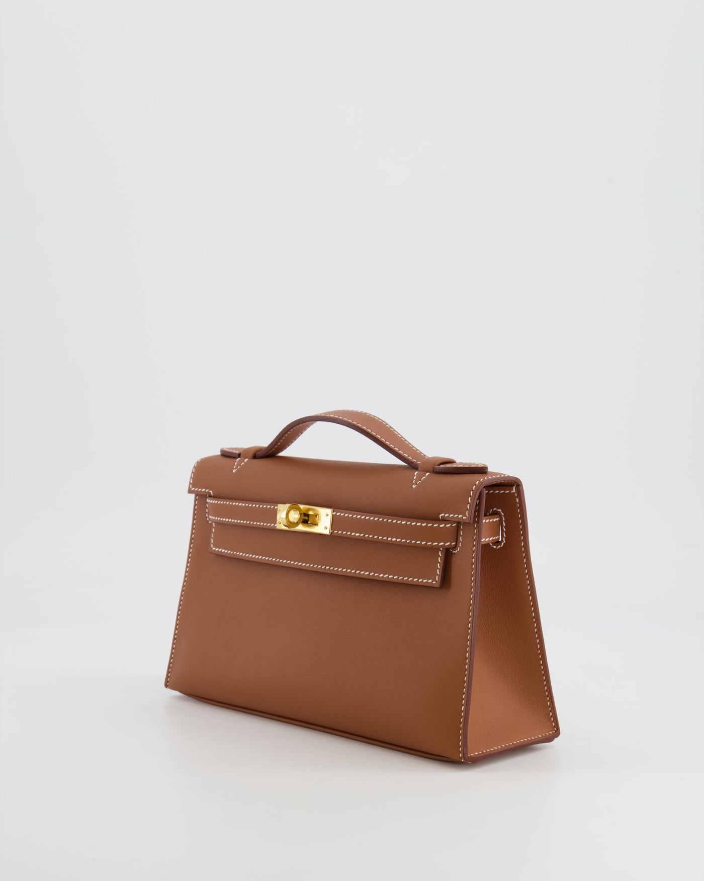 *RARE* Hermes Mini Kelly Pochette Bag in Gold Swift Leather with Gold Hardware - Product Image 10