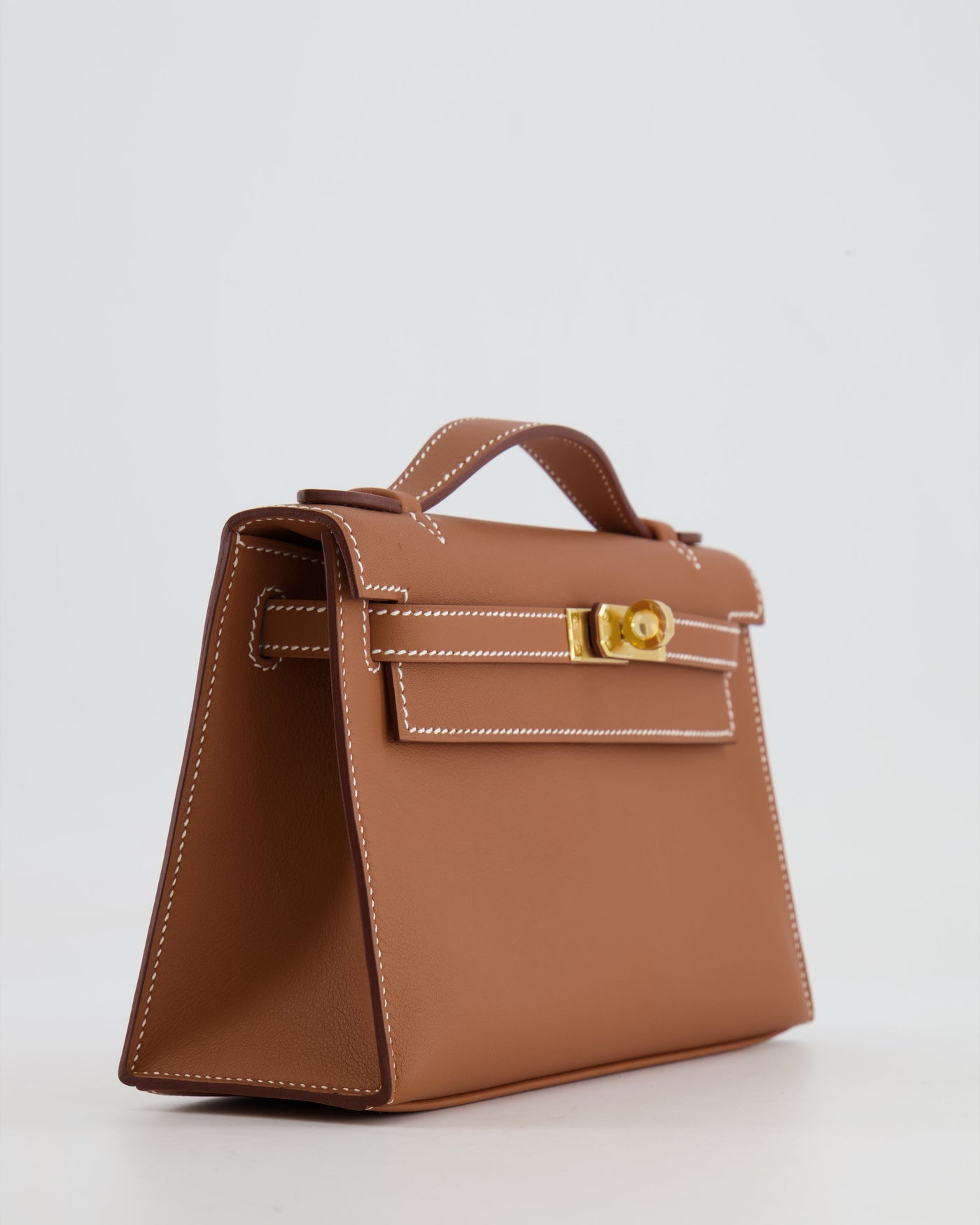 *RARE* Hermes Mini Kelly Pochette Bag in Gold Swift Leather with Gold Hardware - Product Image 11