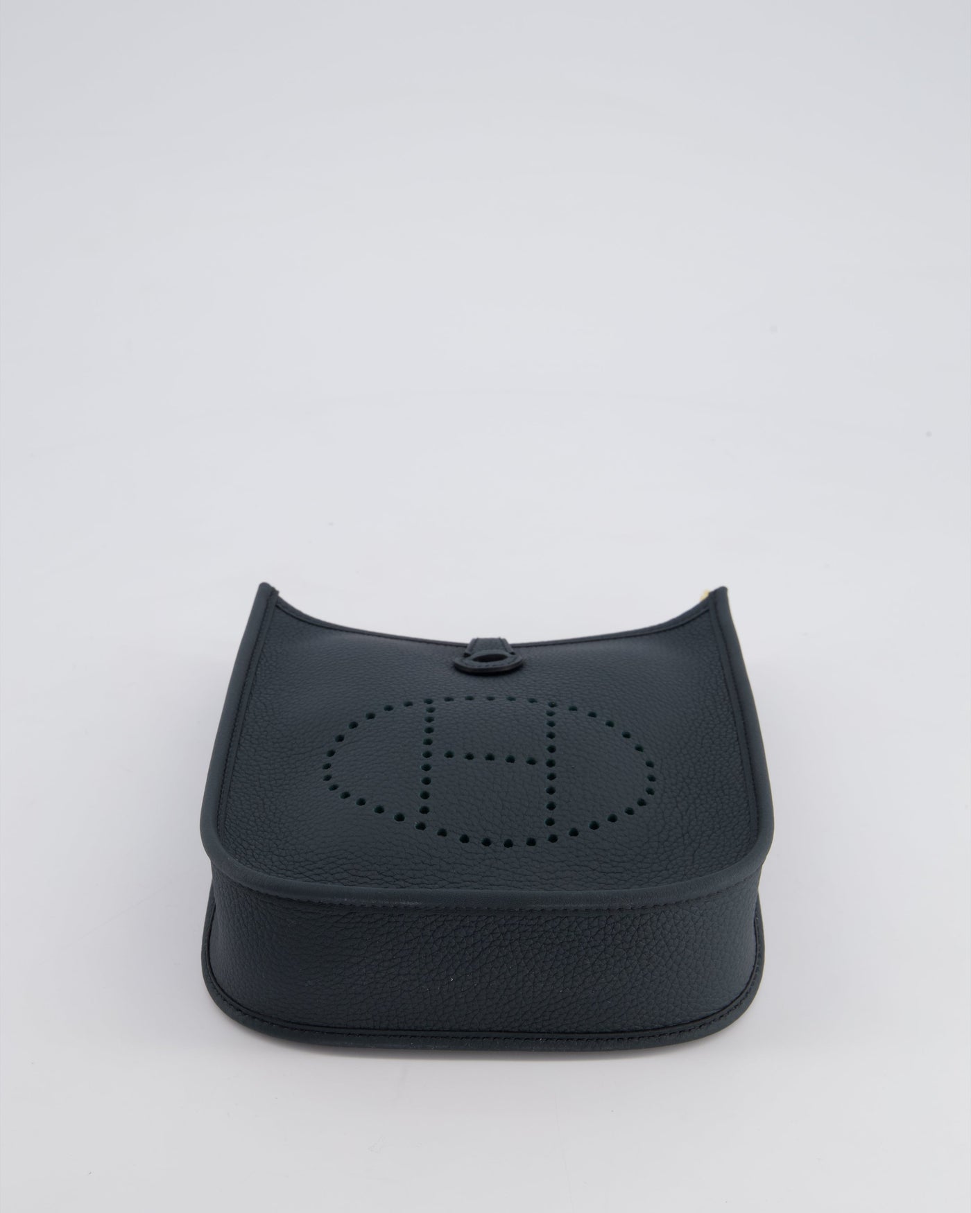 *RARE* Hermes Mini Evelyne 16 Bag in Vert Rousseau Maurice Leather with Gold Hardware & Vert Cypress Sangle Wooly Unicolore Strap - Product Image 18