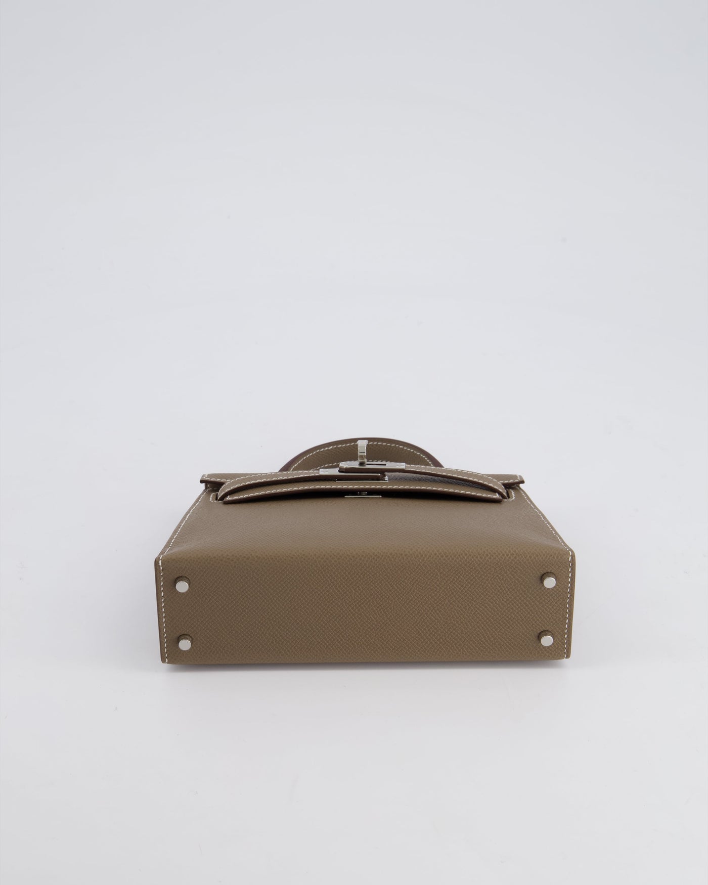*HOT* Hermes Mini Kelly II 20 Bag in Etoupe Epsom Leather with Palladium Hardware - Product Image 18