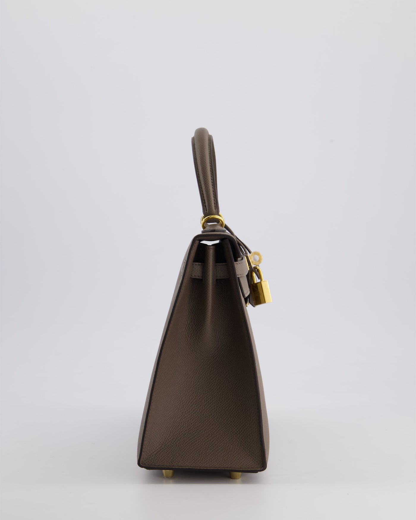 *RARE* Hermes Kelly 25 Sellier Bag in Gris Etain Epsom Leather with Gold Hardware - Product Image 5