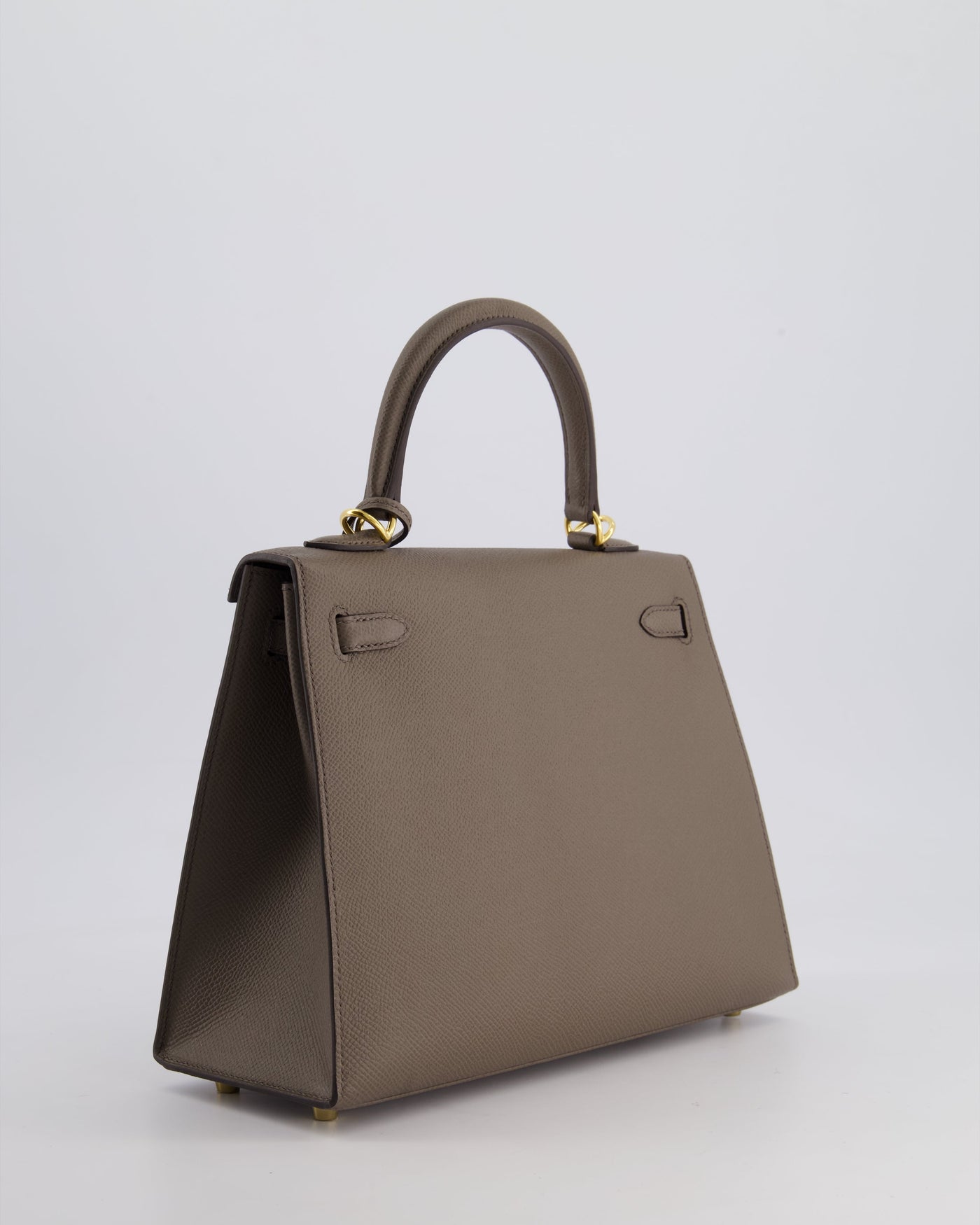 *RARE* Hermes Kelly 25 Sellier Bag in Gris Etain Epsom Leather with Gold Hardware - Product Image 8