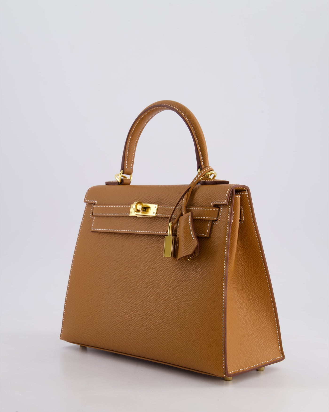 Hermes Kelly 25 Sellier Bag in Gold Epsom Leather with Gold Hardware - Product Image 10
