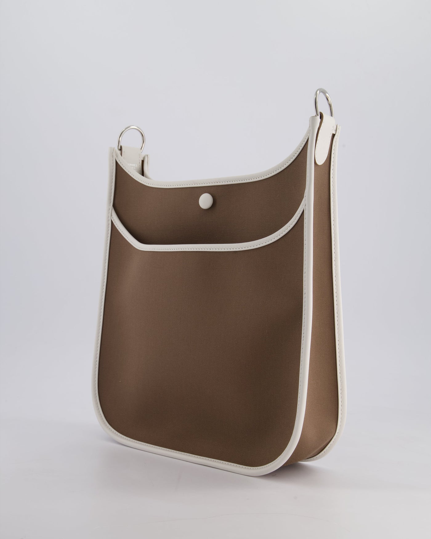 Hermes Evelyne 29 in Neo Etoupe Canvas and White with Palladium Hardware - Product Image 6