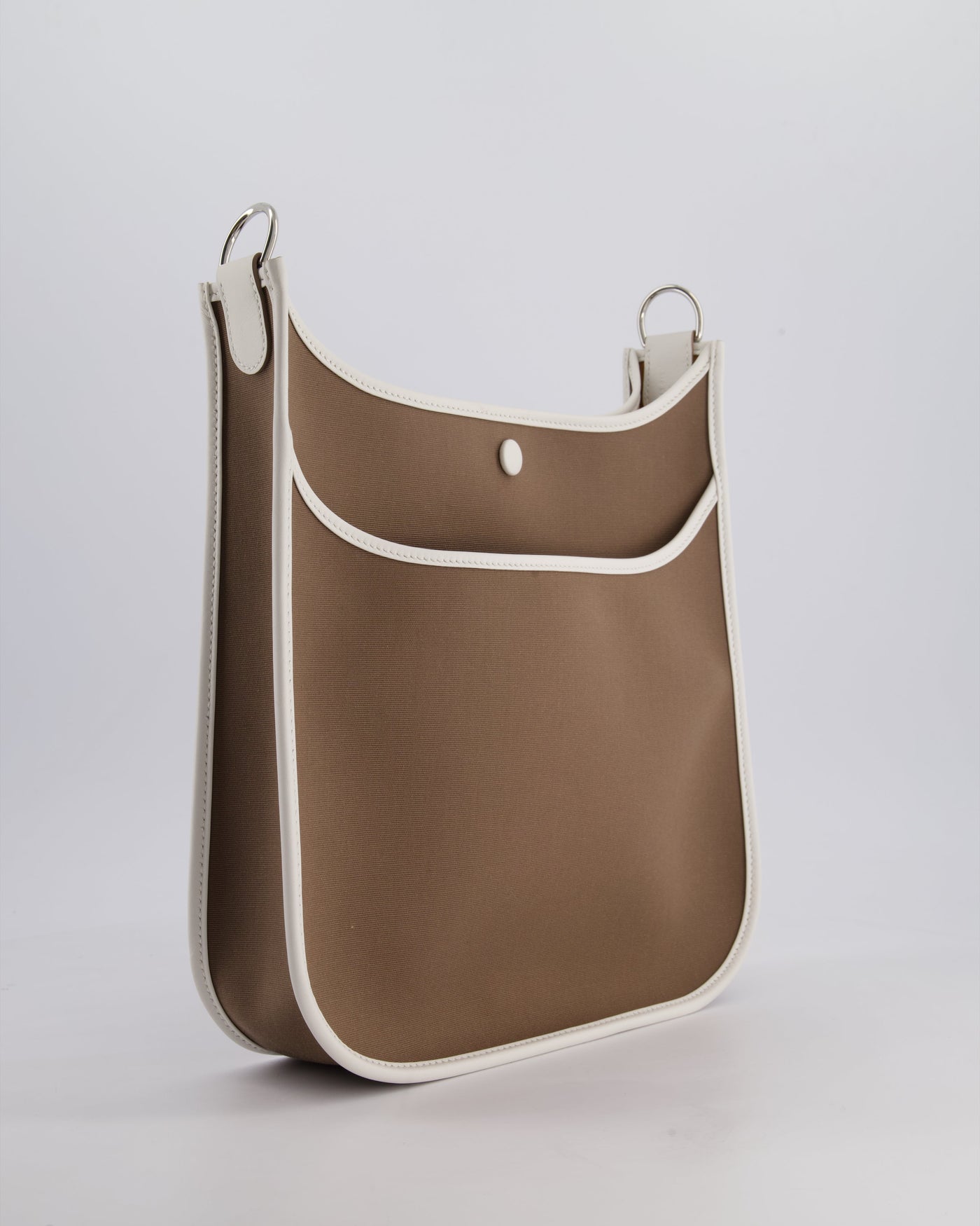 Hermes Evelyne 29 in Neo Etoupe Canvas and White with Palladium Hardware - Product Image 8