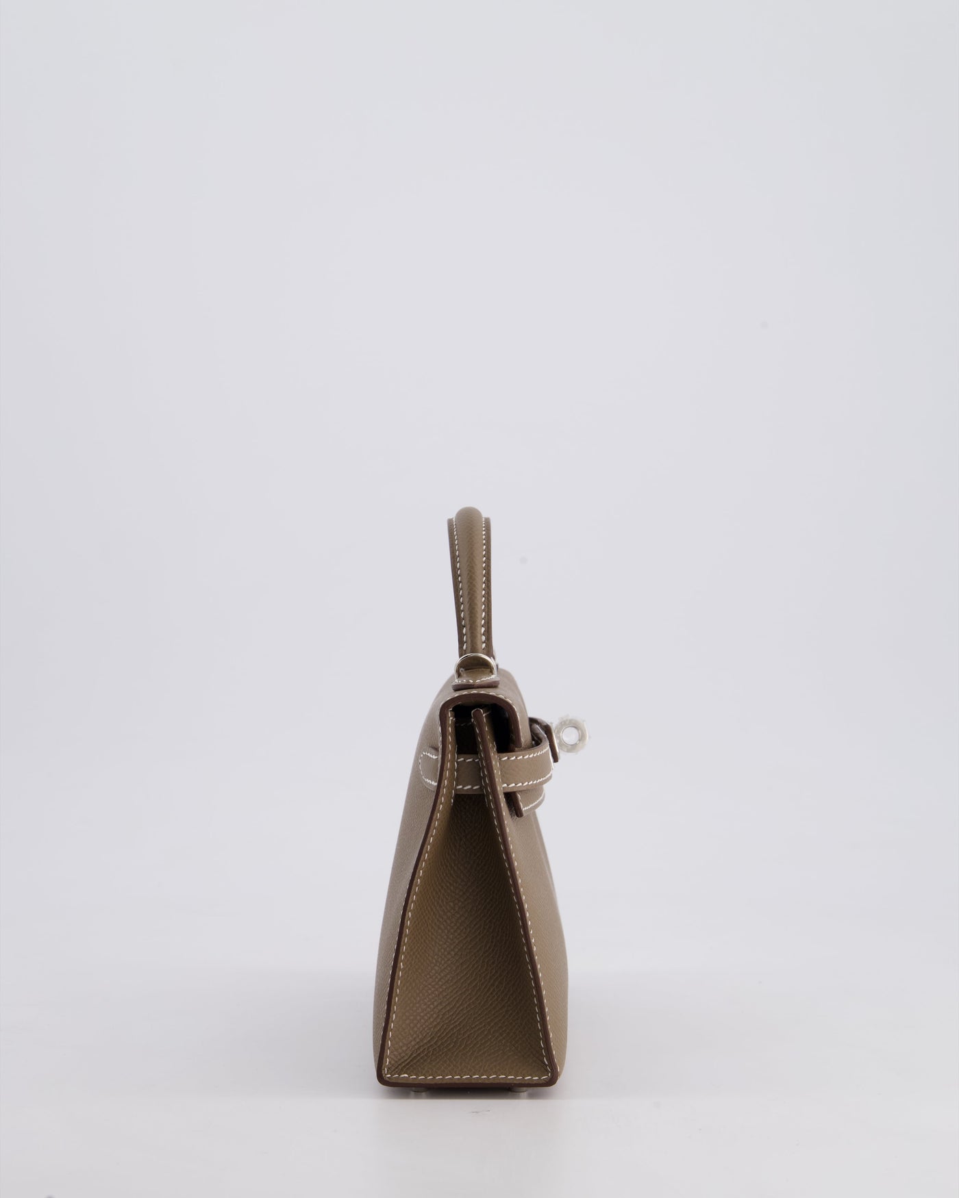 *HOT* Hermes Mini Kelly II 20 Bag in Etoupe Epsom Leather with Palladium Hardware - Product Image 5