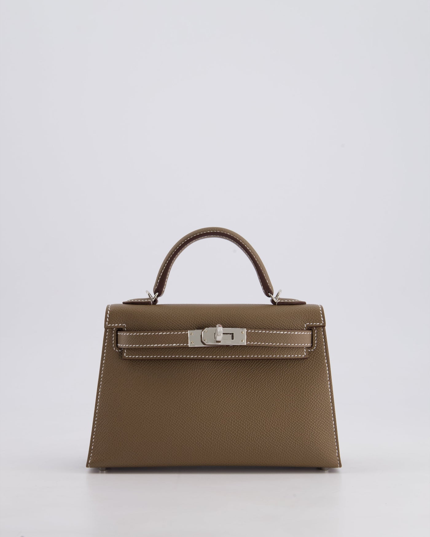 *HOT* Hermes Mini Kelly II 20 Bag in Etoupe Epsom Leather with Palladium Hardware - Product Image 2
