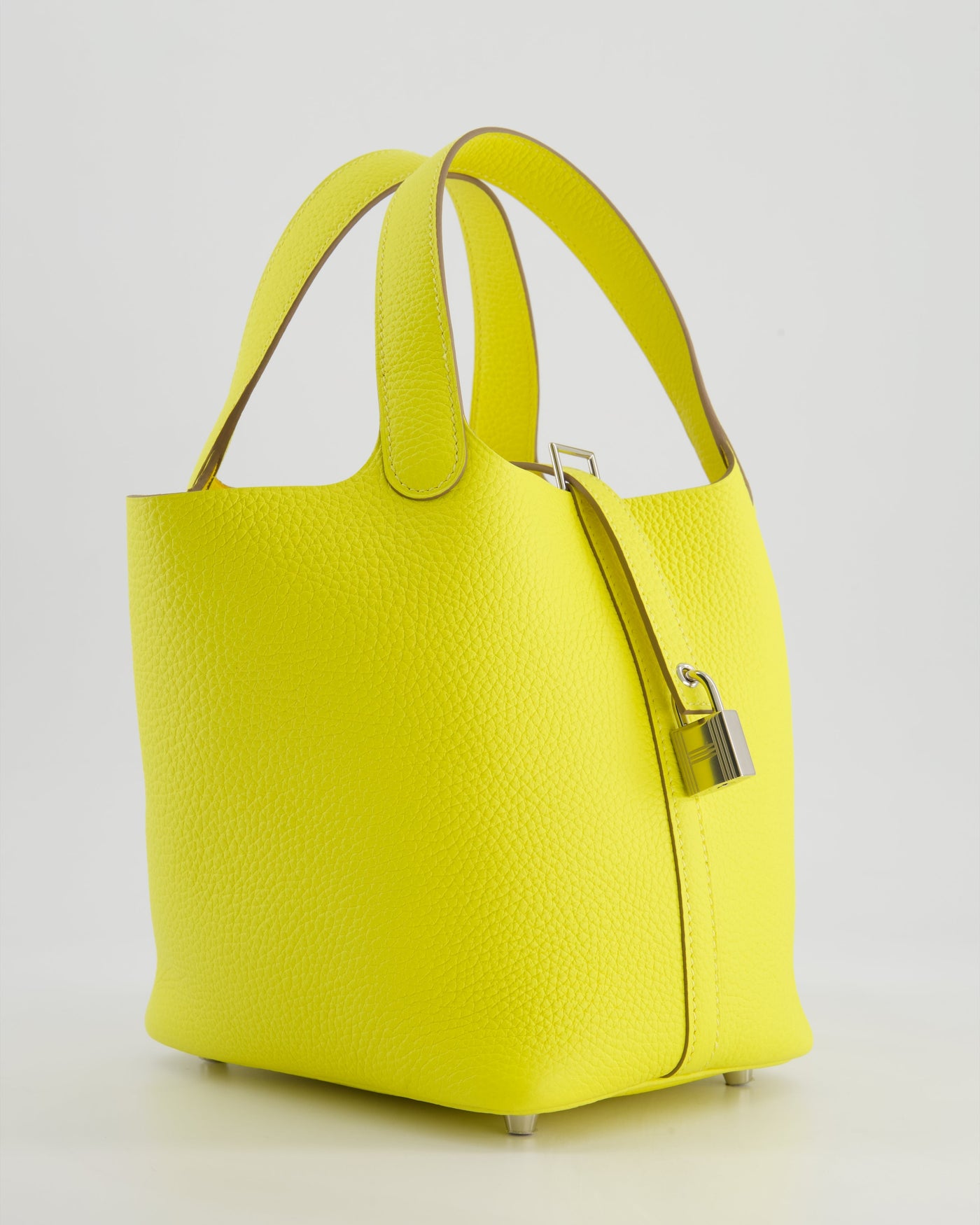 Hermes Picotin Lock Bag 18cm in Lime Clemence Leather with Palladium Hardware - Product Image 3