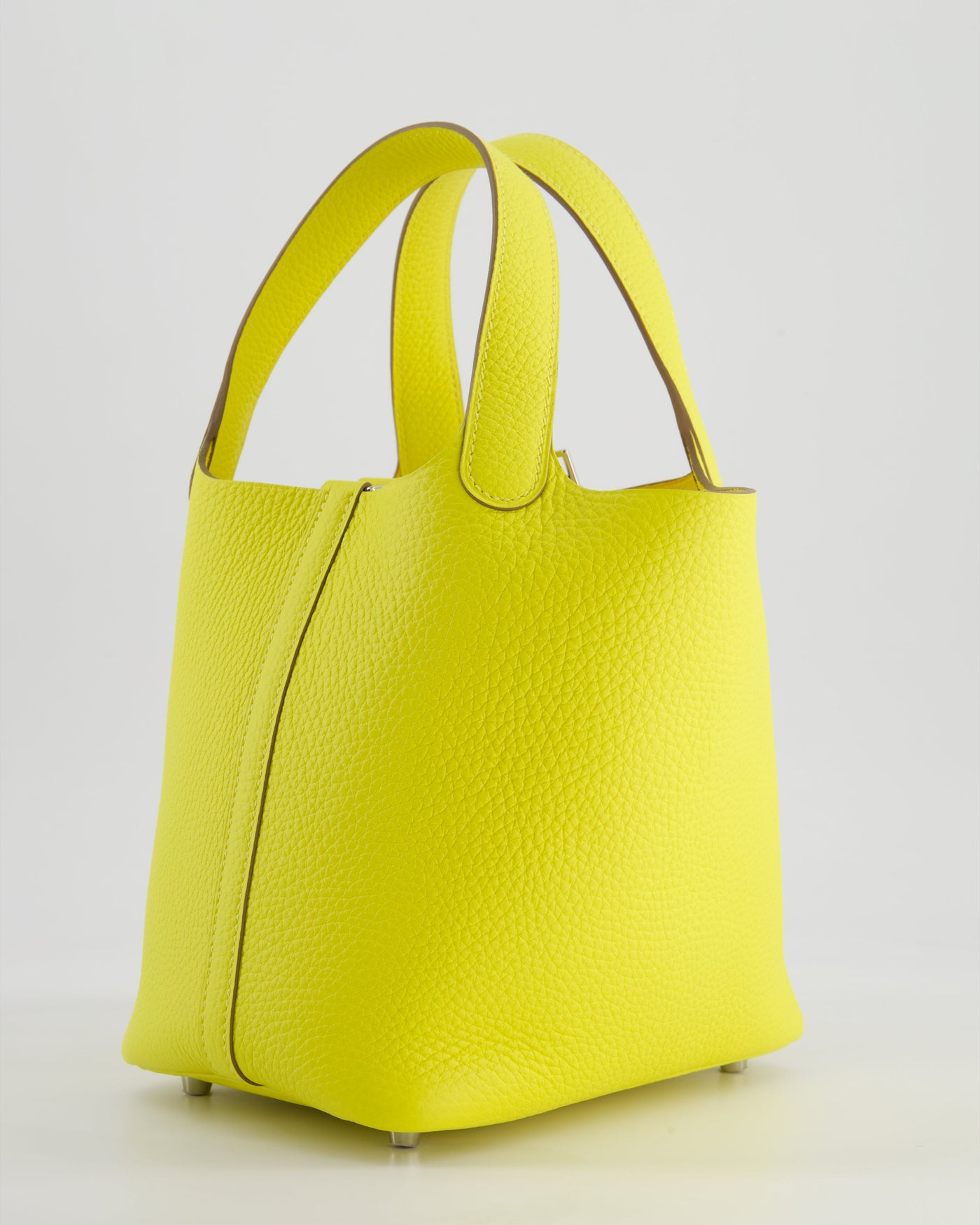 Hermes Picotin Lock Bag 18cm in Lime Clemence Leather with Palladium Hardware - Product Image 5
