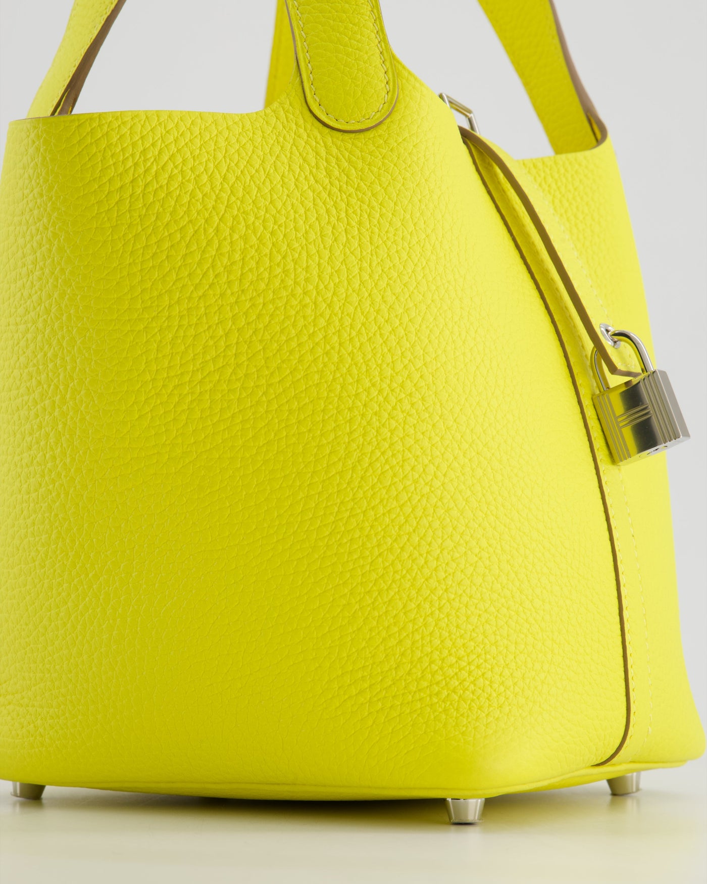 Hermes Picotin Lock Bag 18cm in Lime Clemence Leather with Palladium Hardware - Product Image 10