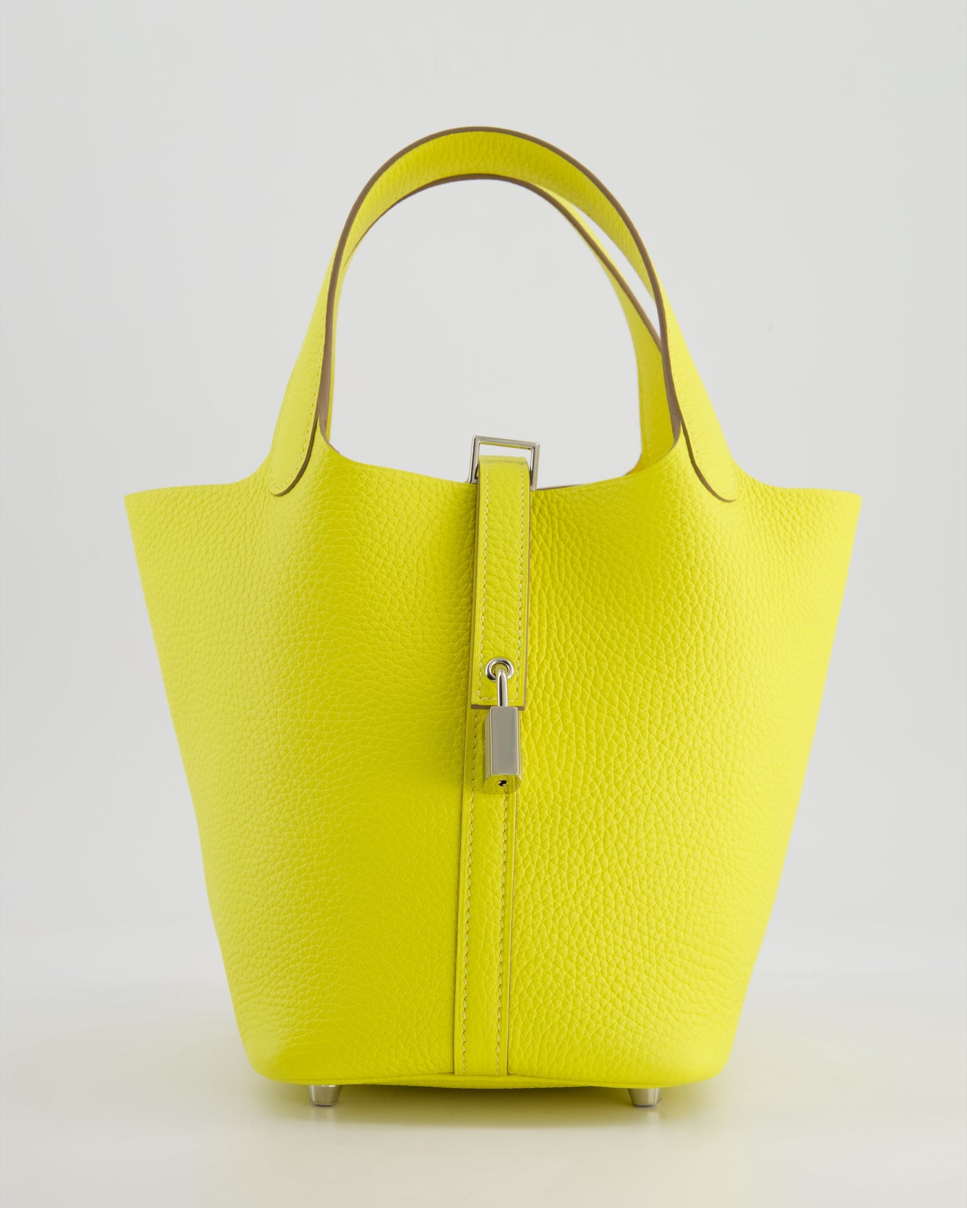 Hermes Picotin Lock Bag 18cm in Lime Clemence Leather with Palladium Hardware | Studio Nafay