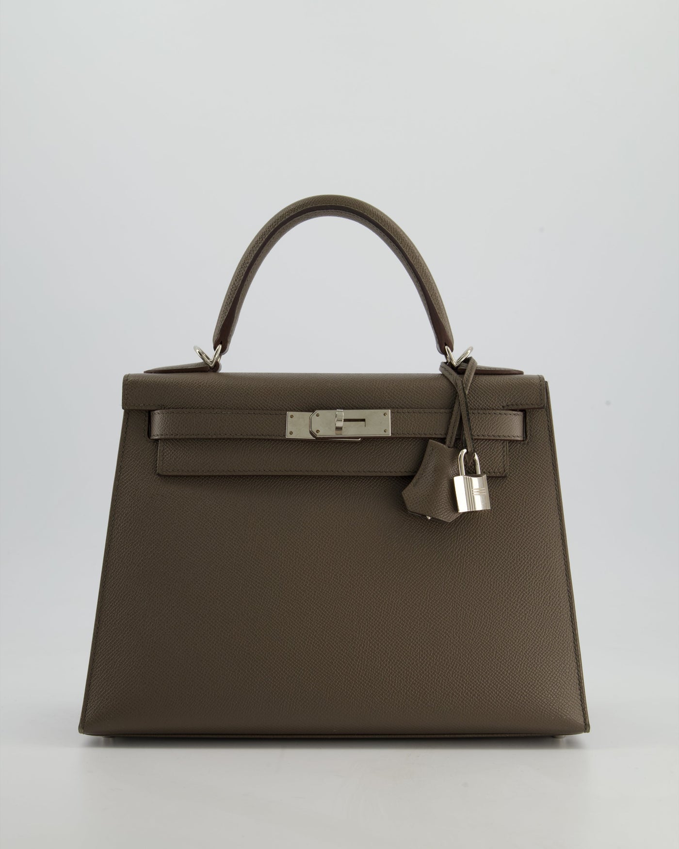 Hermes HSS Kelly 28 Sellier Bag in Gris Etain Epsom Leather with Palladium Hardware - Product Image 2