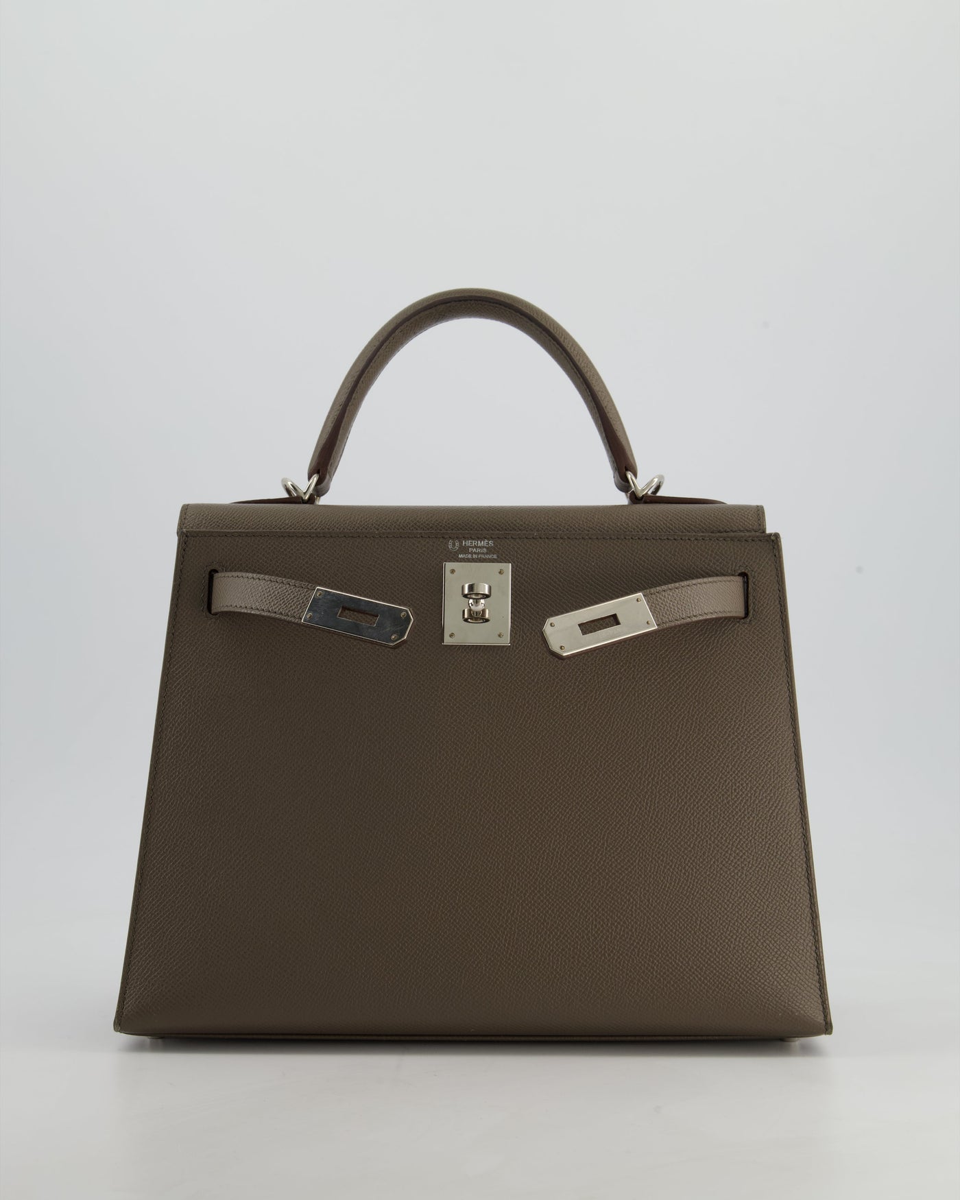 Hermes HSS Kelly 28 Sellier Bag in Gris Etain Epsom Leather with Palladium Hardware - Product Image 3