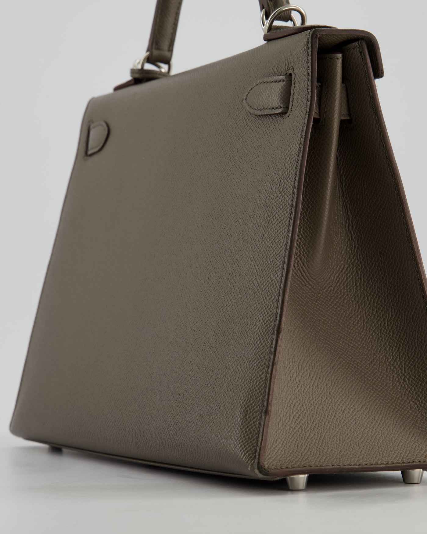 Hermes HSS Kelly 28 Sellier Bag in Gris Etain Epsom Leather with Palladium Hardware - Product Image 13