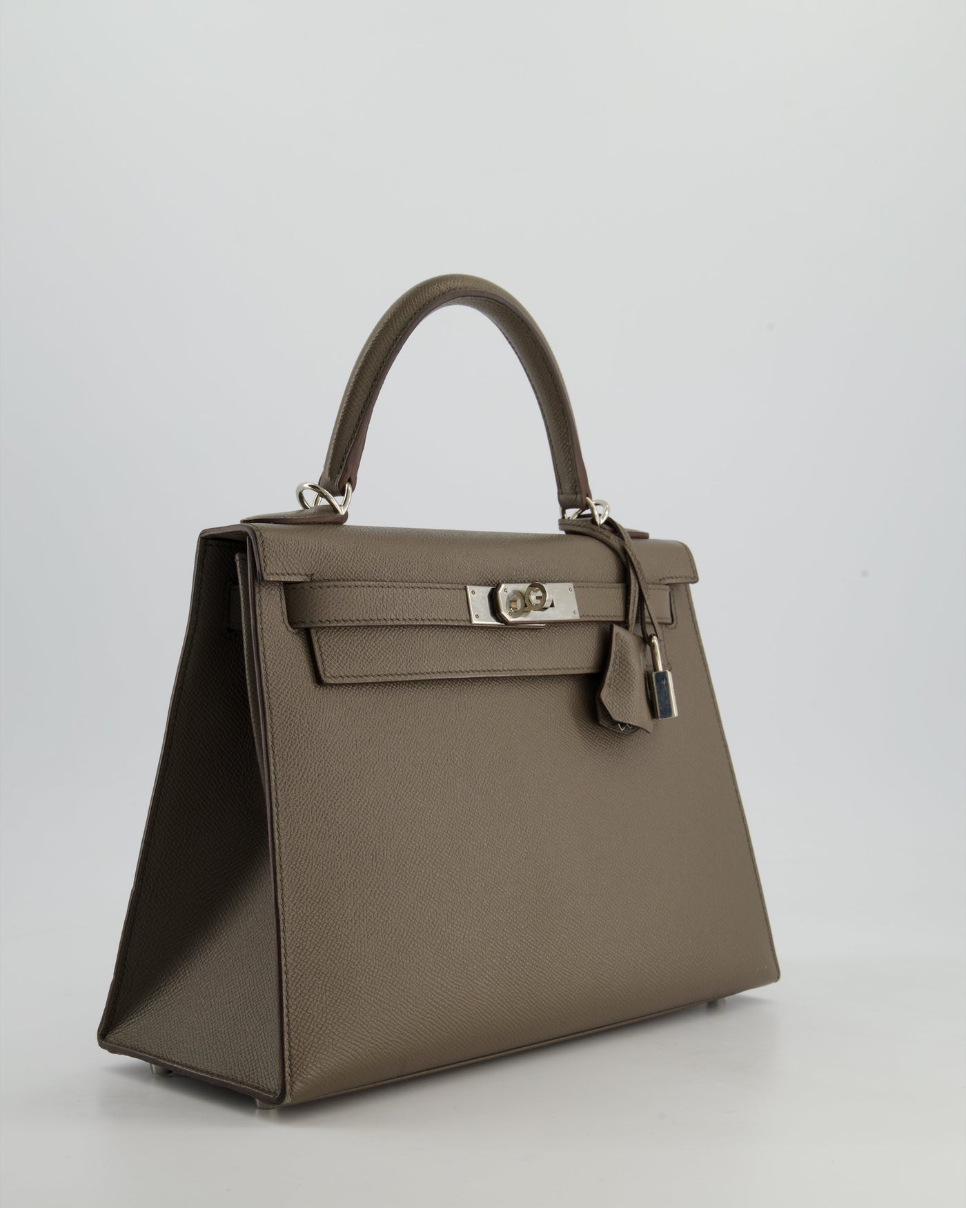 Hermes HSS Kelly 28 Sellier Bag in Gris Etain Epsom Leather with Palladium Hardware - Product Image 4